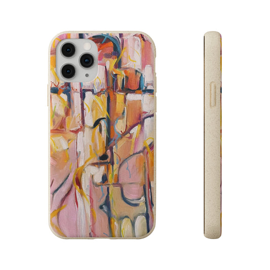 Biodegradable Phone Case with 'Abstract Pueblo' Original Artwork by Barbara Cleary