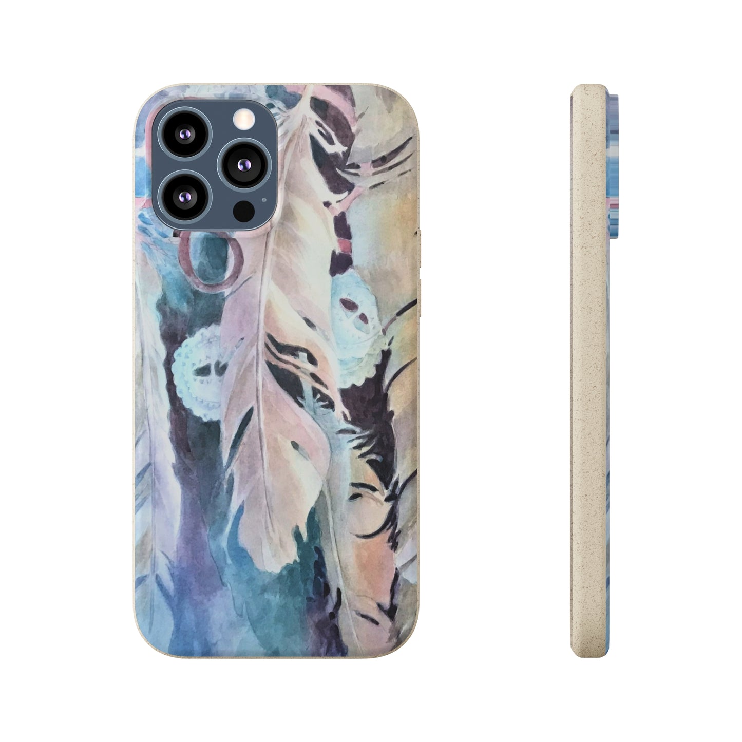 Biodegradable Phone Case with 'Conchos' Watercolor Original Artwork by Barbara Cleary