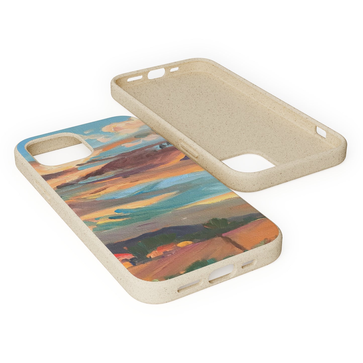 Biodegradable Phone Case with 'Fall Sky' Landscape Original Artwork by Barbara Cleary