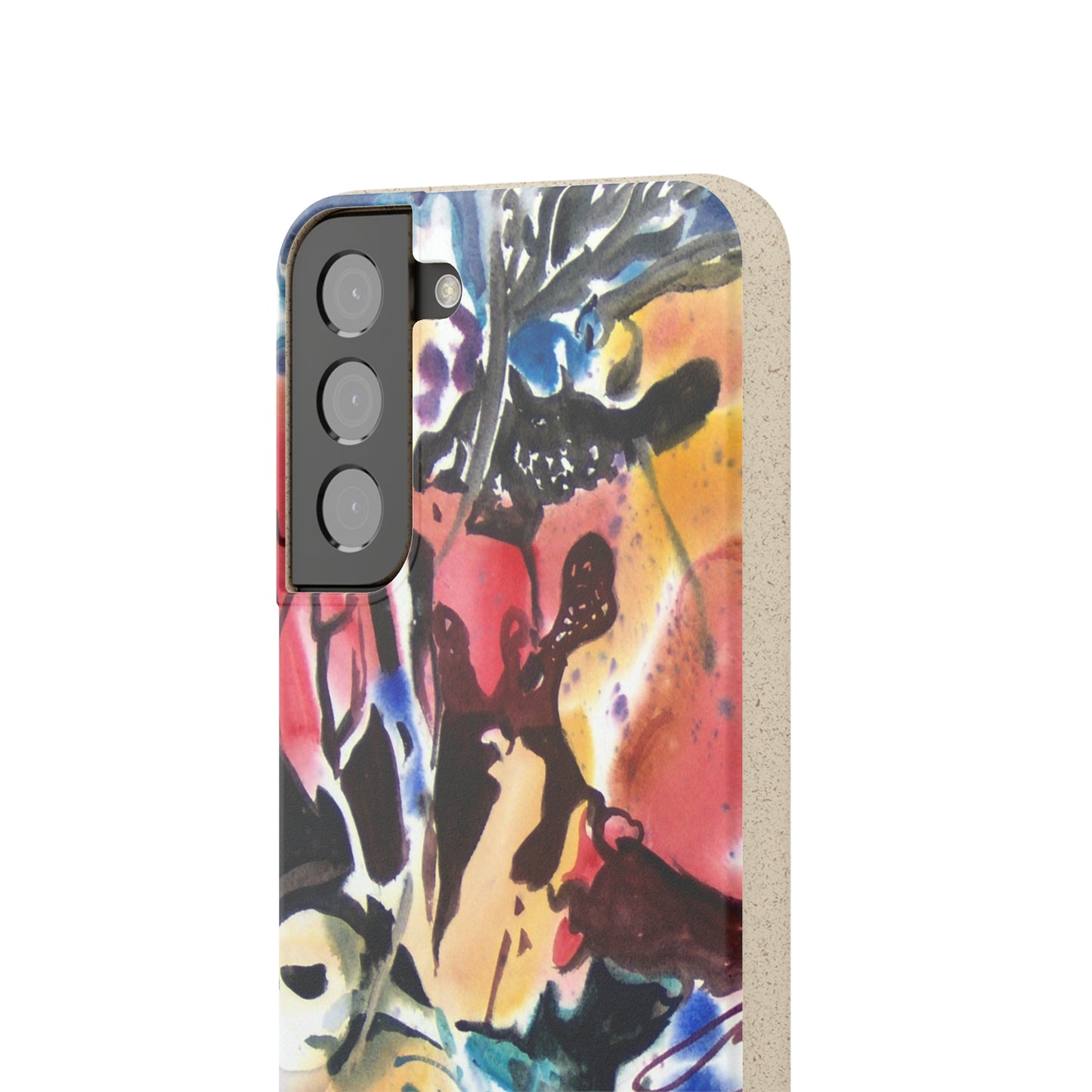 Biodegradable Phone Case with 'Floral Fantasy' Abstract Original Artwork by Barbara Cleary