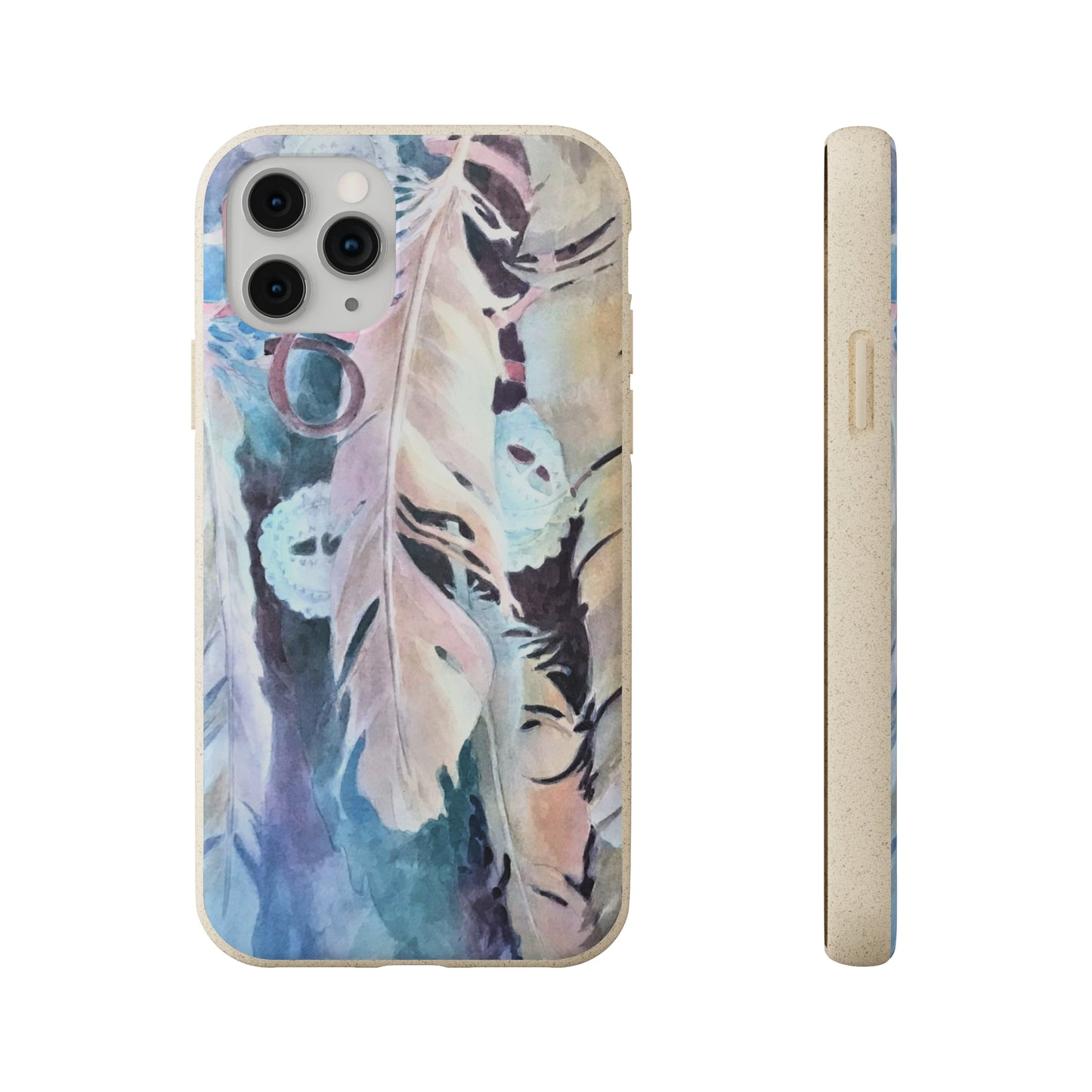 Biodegradable Phone Case with 'Conchos' Watercolor Original Artwork by Barbara Cleary