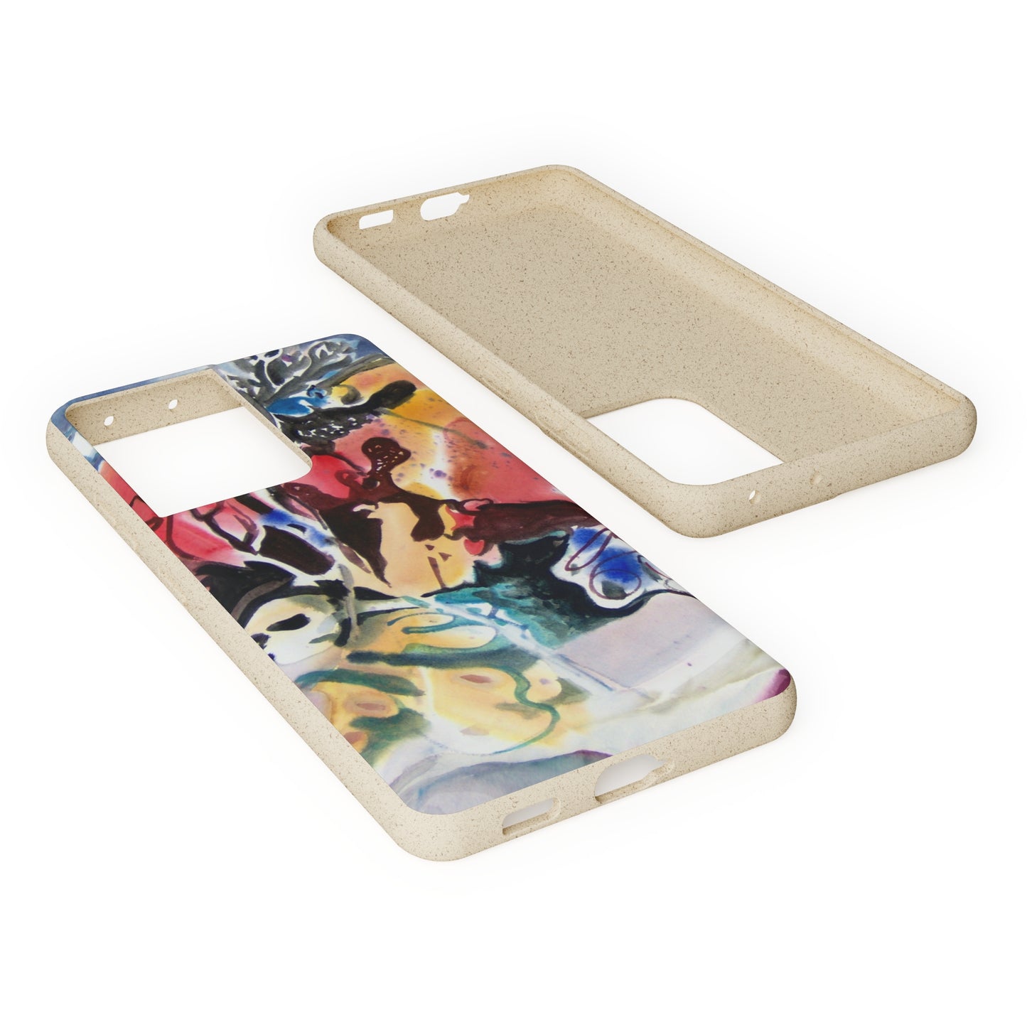 Biodegradable Phone Case with 'Floral Fantasy' Abstract Original Artwork by Barbara Cleary