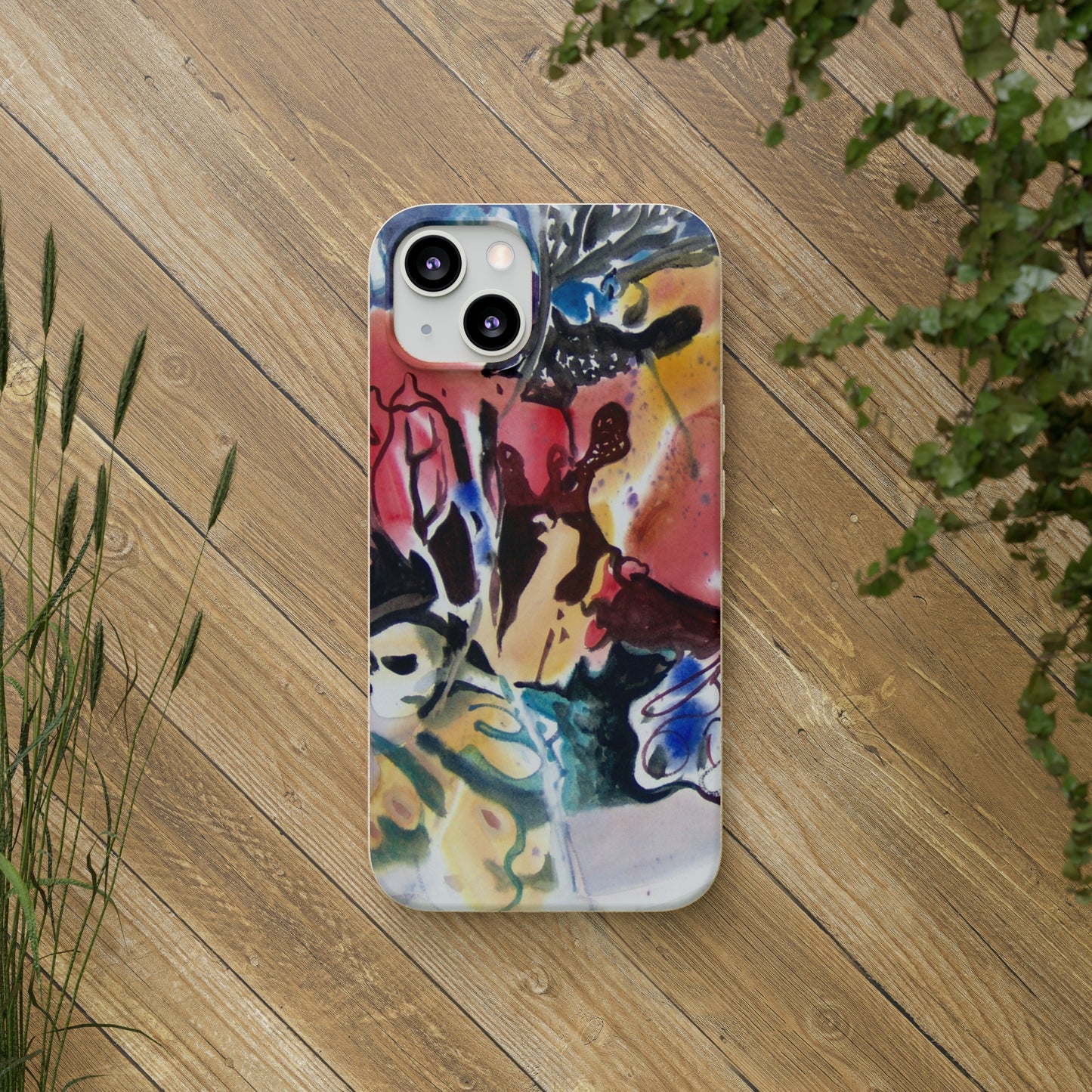 Biodegradable Phone Case with 'Floral Fantasy' Abstract Original Artwork by Barbara Cleary