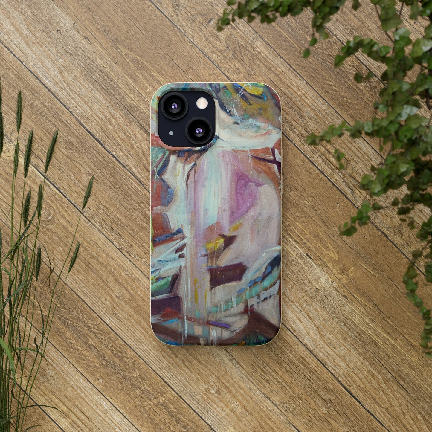 Biodegradable Phone Case with 'All Seasons' Abstract Original Artwork by Barbara Cleary