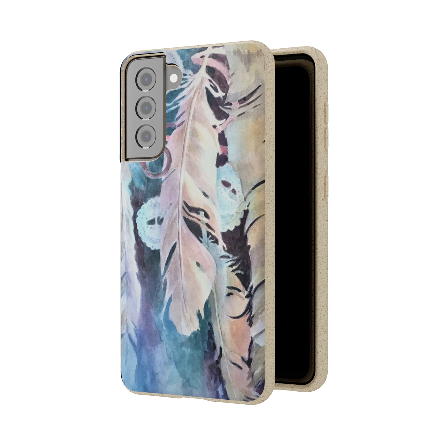 Biodegradable Phone Case with 'Conchos' Watercolor Original Artwork by Barbara Cleary