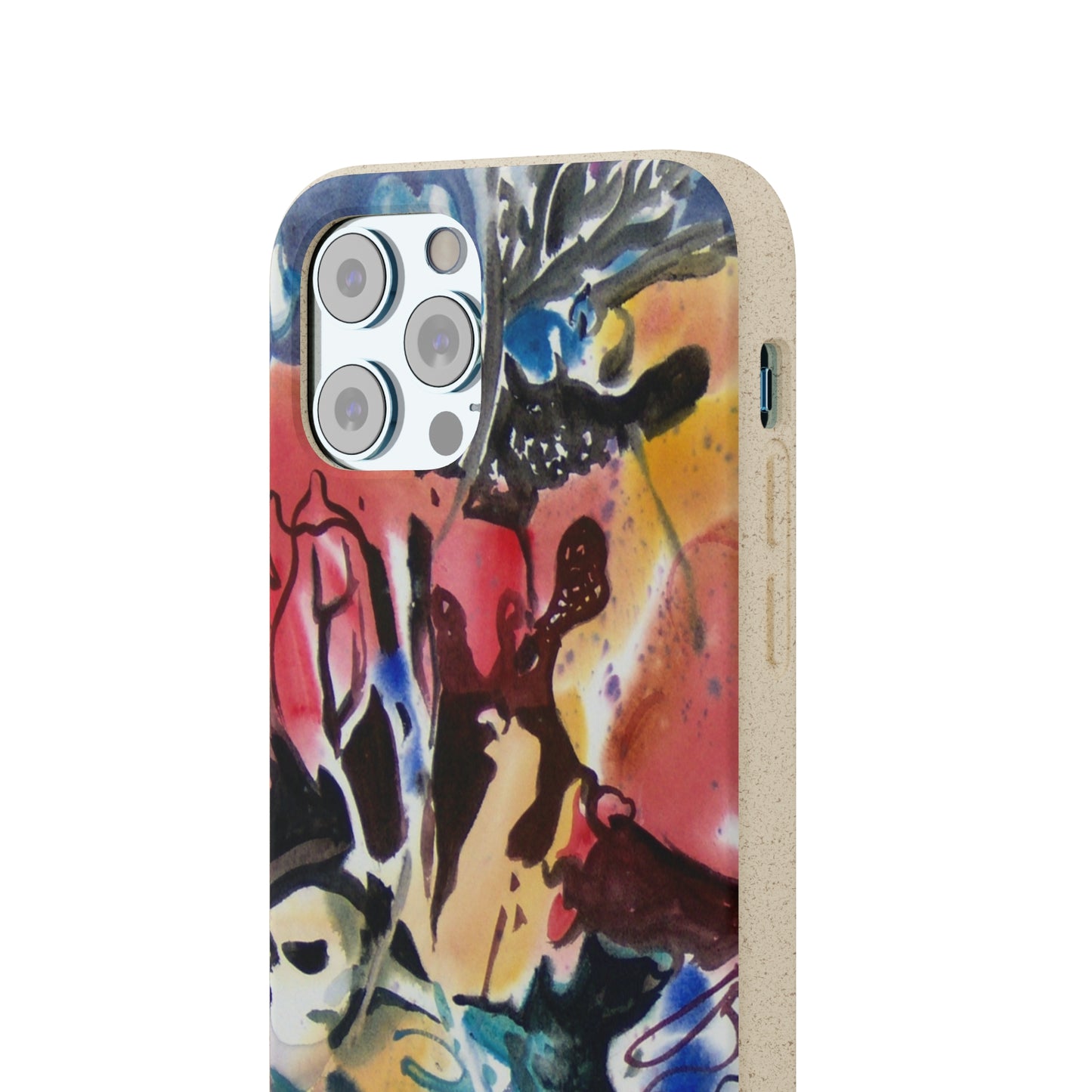 Biodegradable Phone Case with 'Floral Fantasy' Abstract Original Artwork by Barbara Cleary