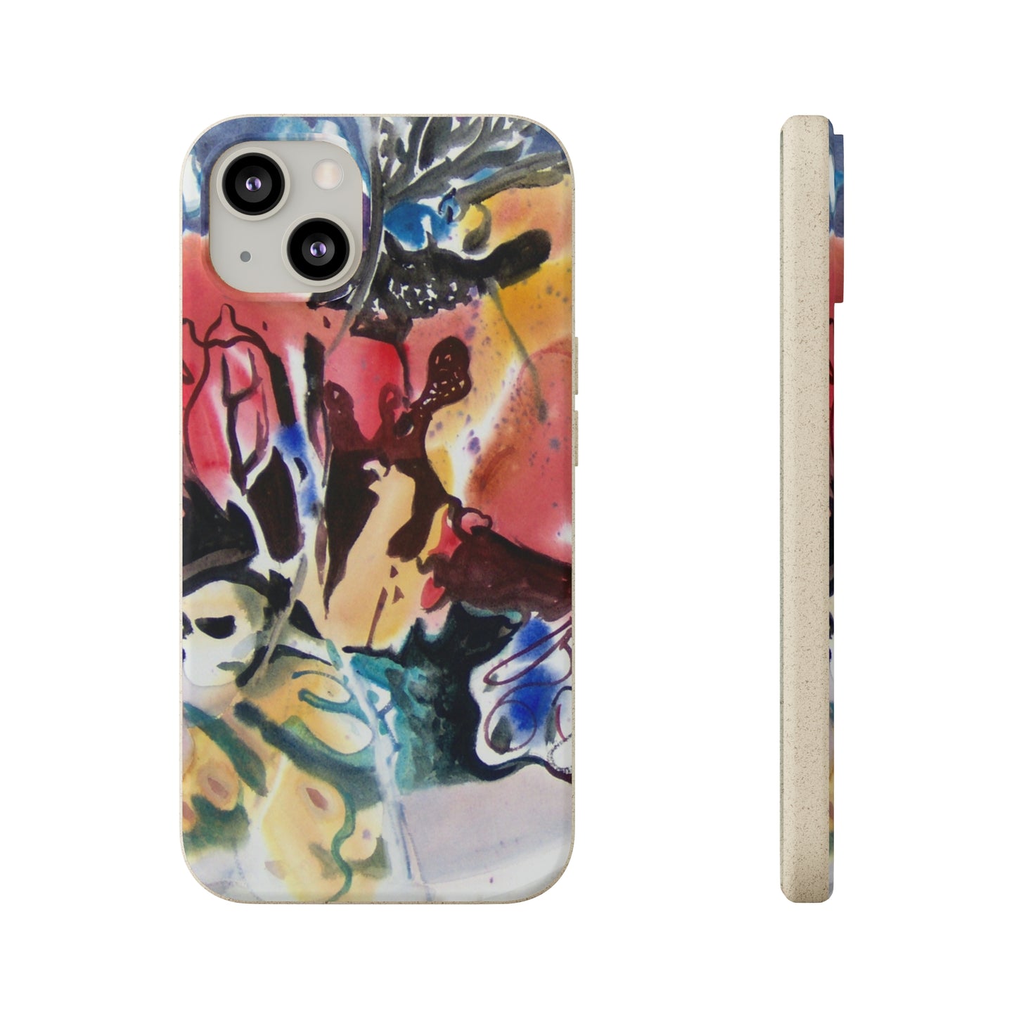 Biodegradable Phone Case with 'Floral Fantasy' Abstract Original Artwork by Barbara Cleary