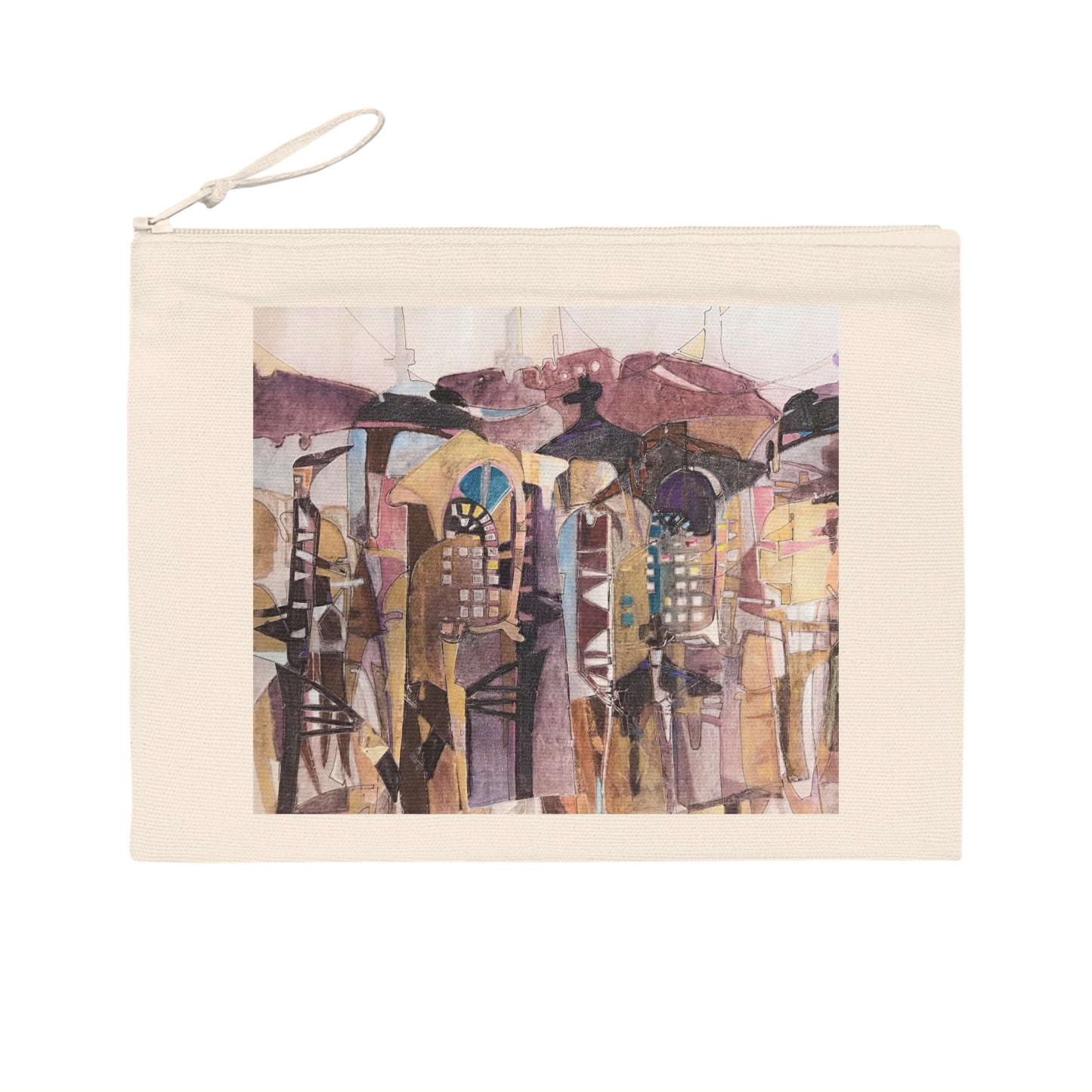 Eco-Friendly Pouch with 'San Fransisco De Asis' I Original Artwork by American Artist Barbara Cleary