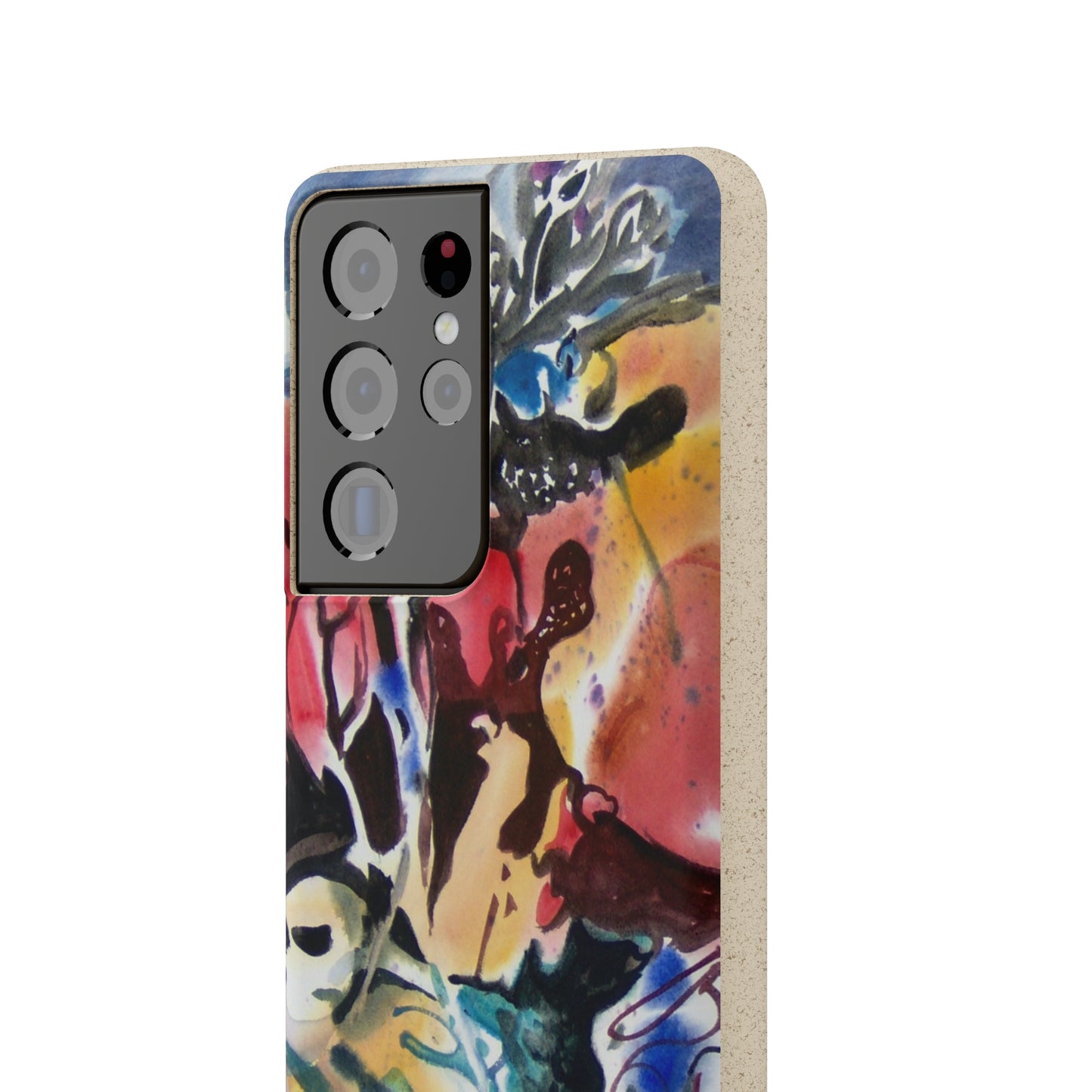 Biodegradable Phone Case with 'Floral Fantasy' Abstract Original Artwork by Barbara Cleary