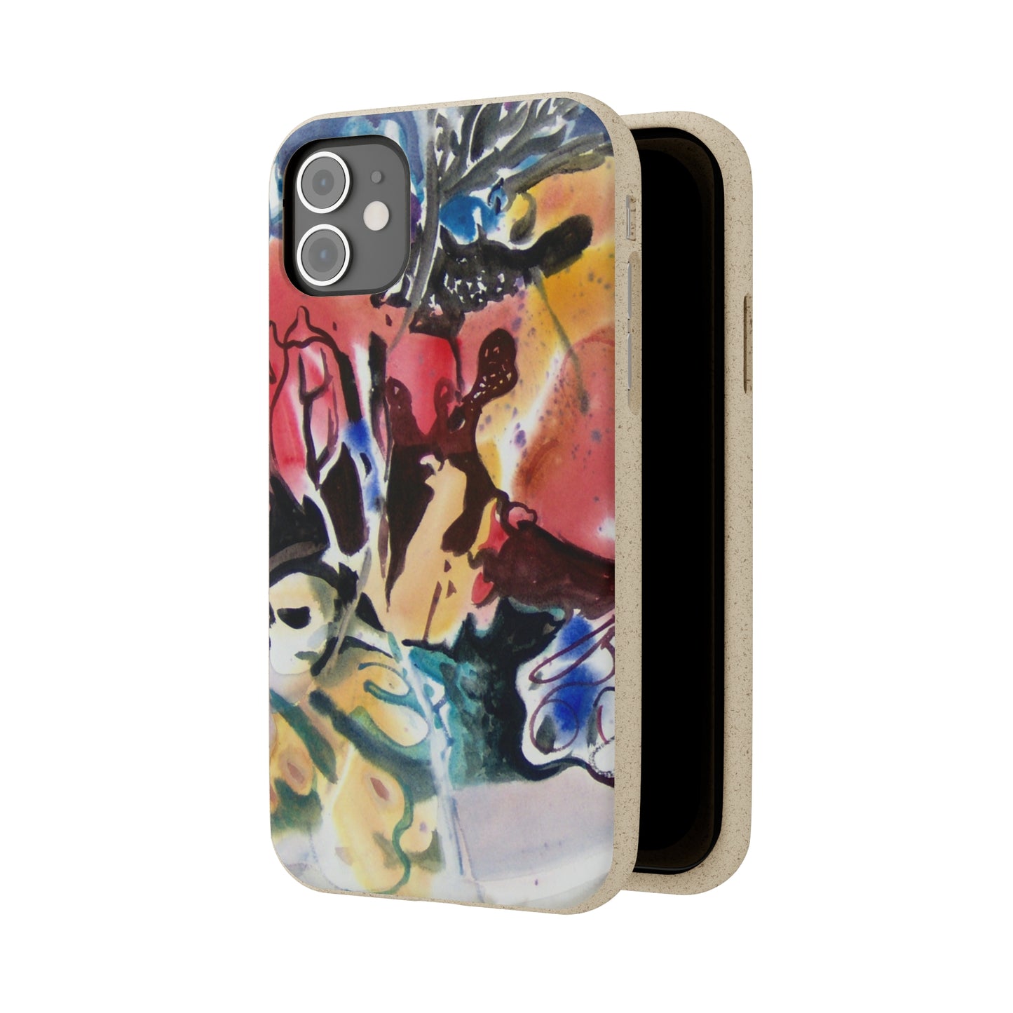 Biodegradable Phone Case with 'Floral Fantasy' Abstract Original Artwork by Barbara Cleary