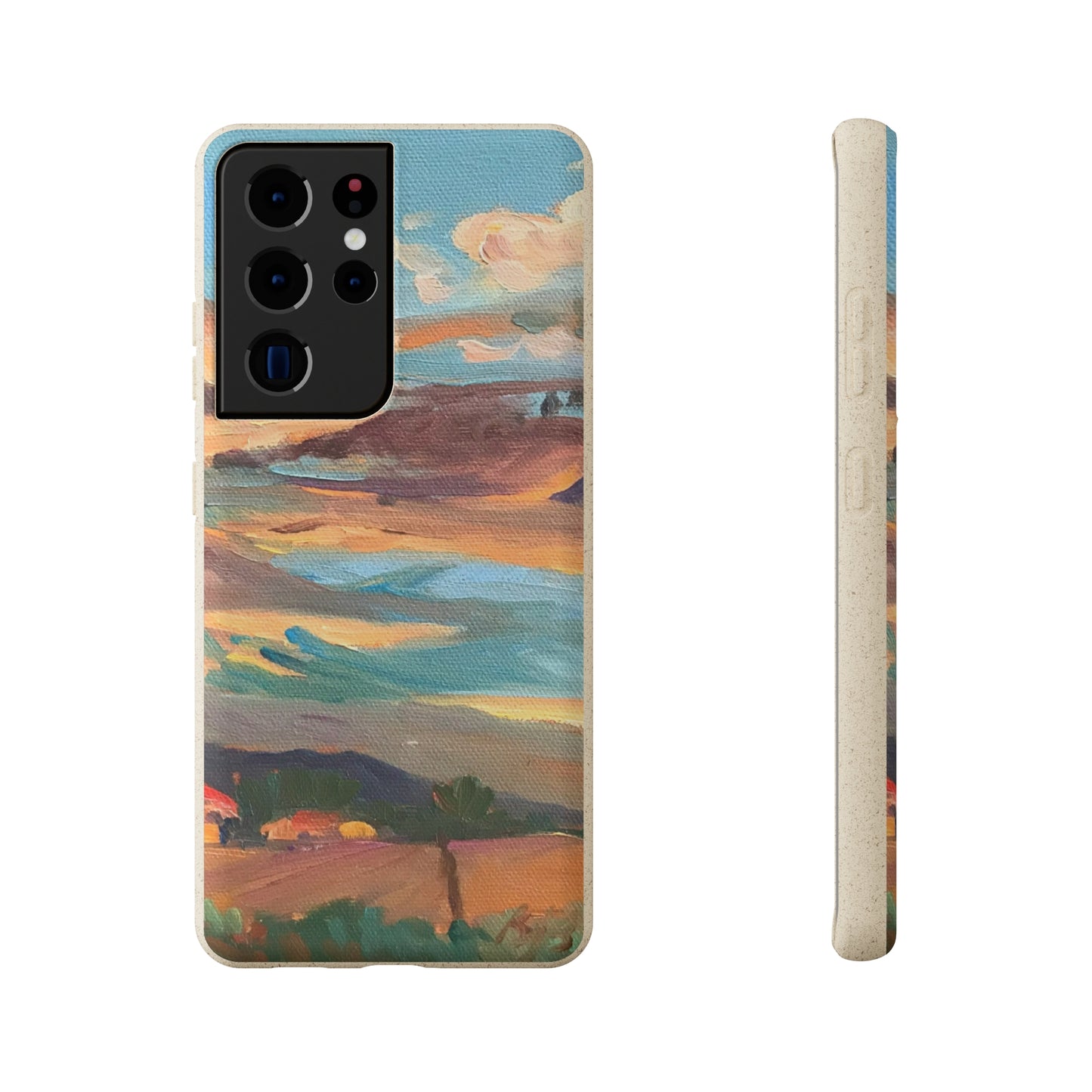 Biodegradable Phone Case with 'Fall Sky' Landscape Original Artwork by Barbara Cleary