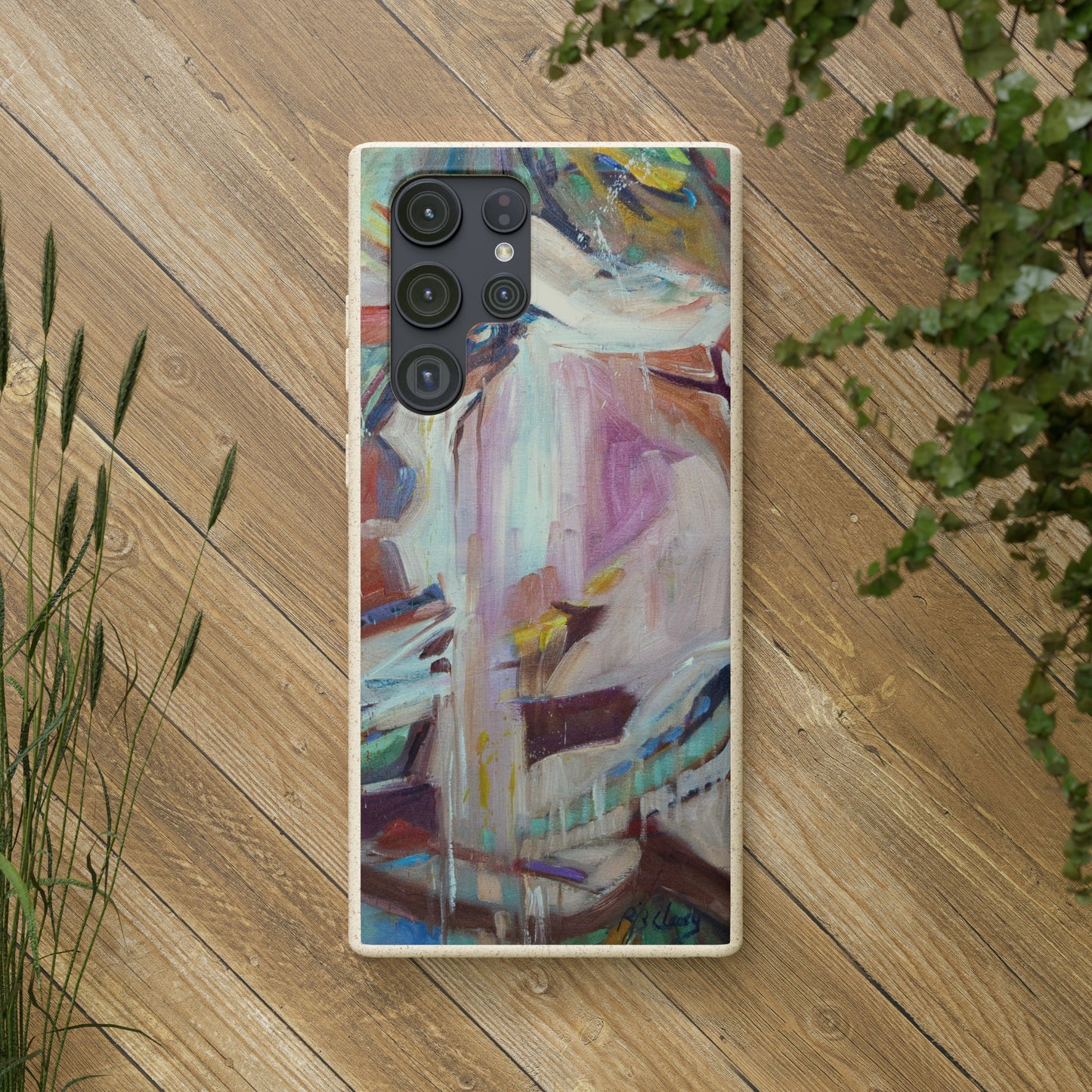 Biodegradable Phone Case with 'All Seasons' Abstract Original Artwork by Barbara Cleary