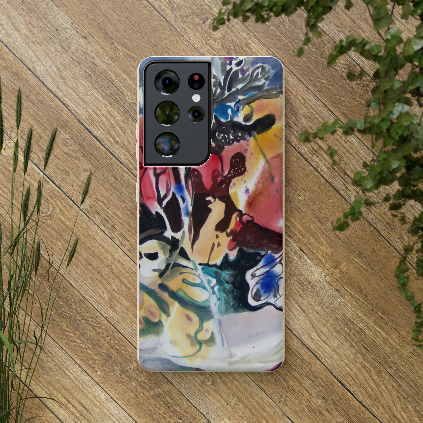 Biodegradable Phone Case with 'Floral Fantasy' Abstract Original Artwork by Barbara Cleary