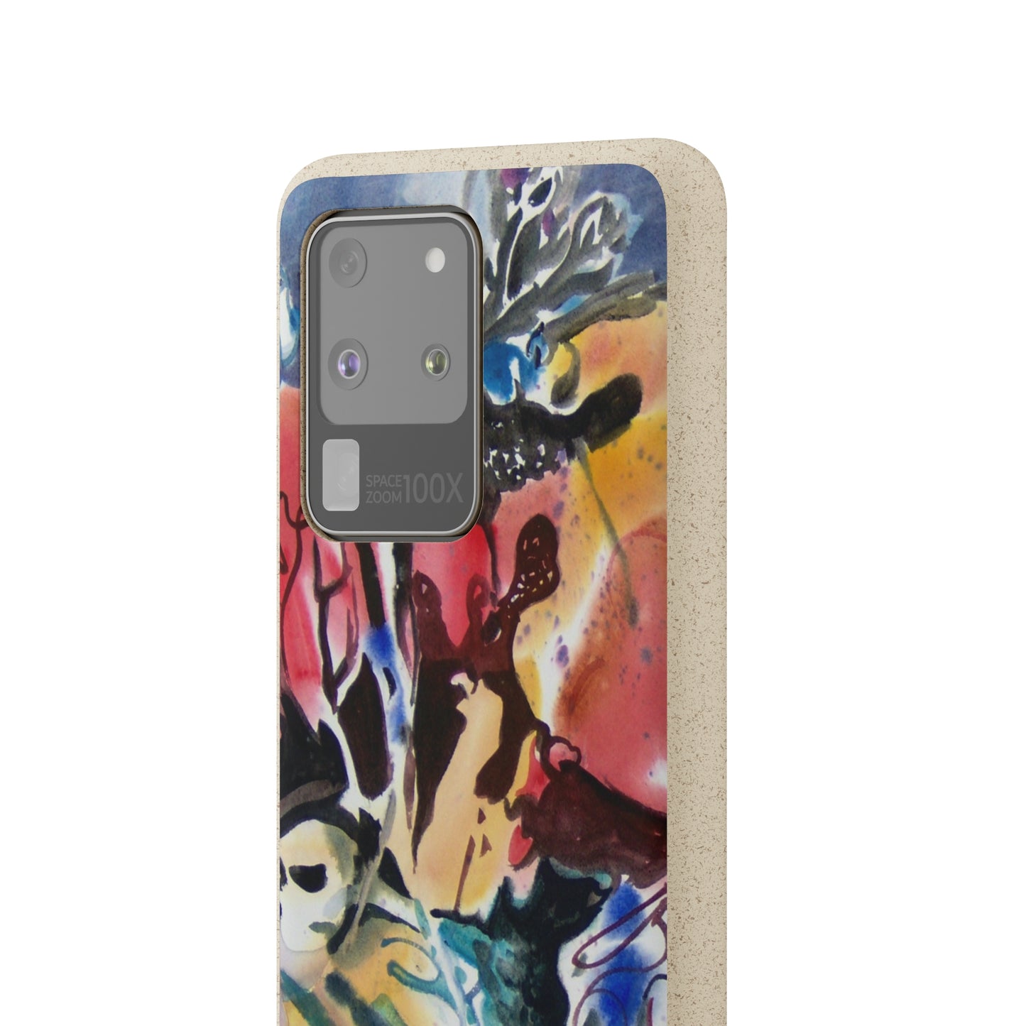 Biodegradable Phone Case with 'Floral Fantasy' Abstract Original Artwork by Barbara Cleary