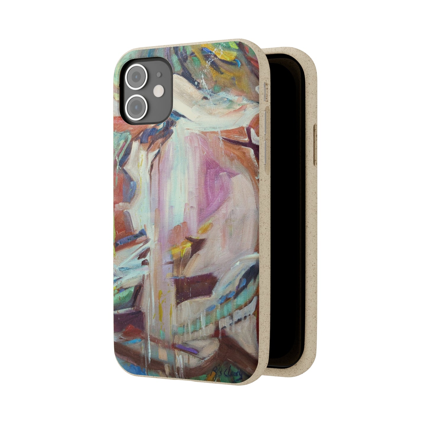 Biodegradable Phone Case with 'All Seasons' Abstract Original Artwork by Barbara Cleary