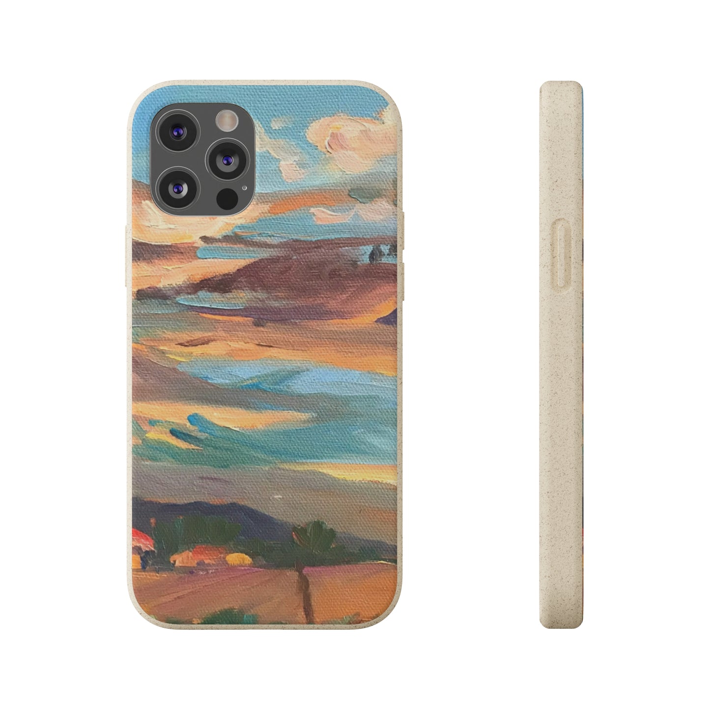 Biodegradable Phone Case with 'Fall Sky' Landscape Original Artwork by Barbara Cleary