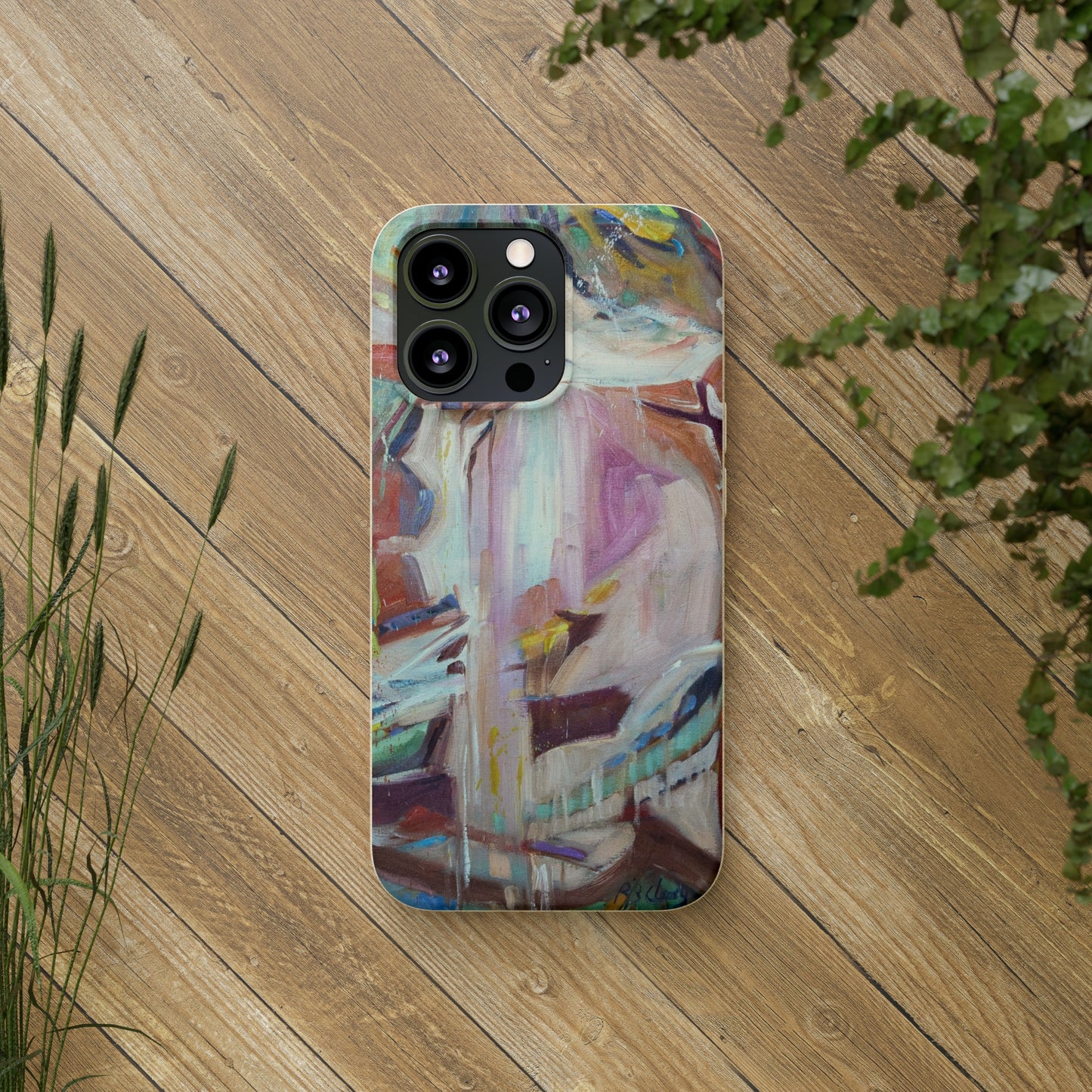 Biodegradable Phone Case with 'All Seasons' Abstract Original Artwork by Barbara Cleary