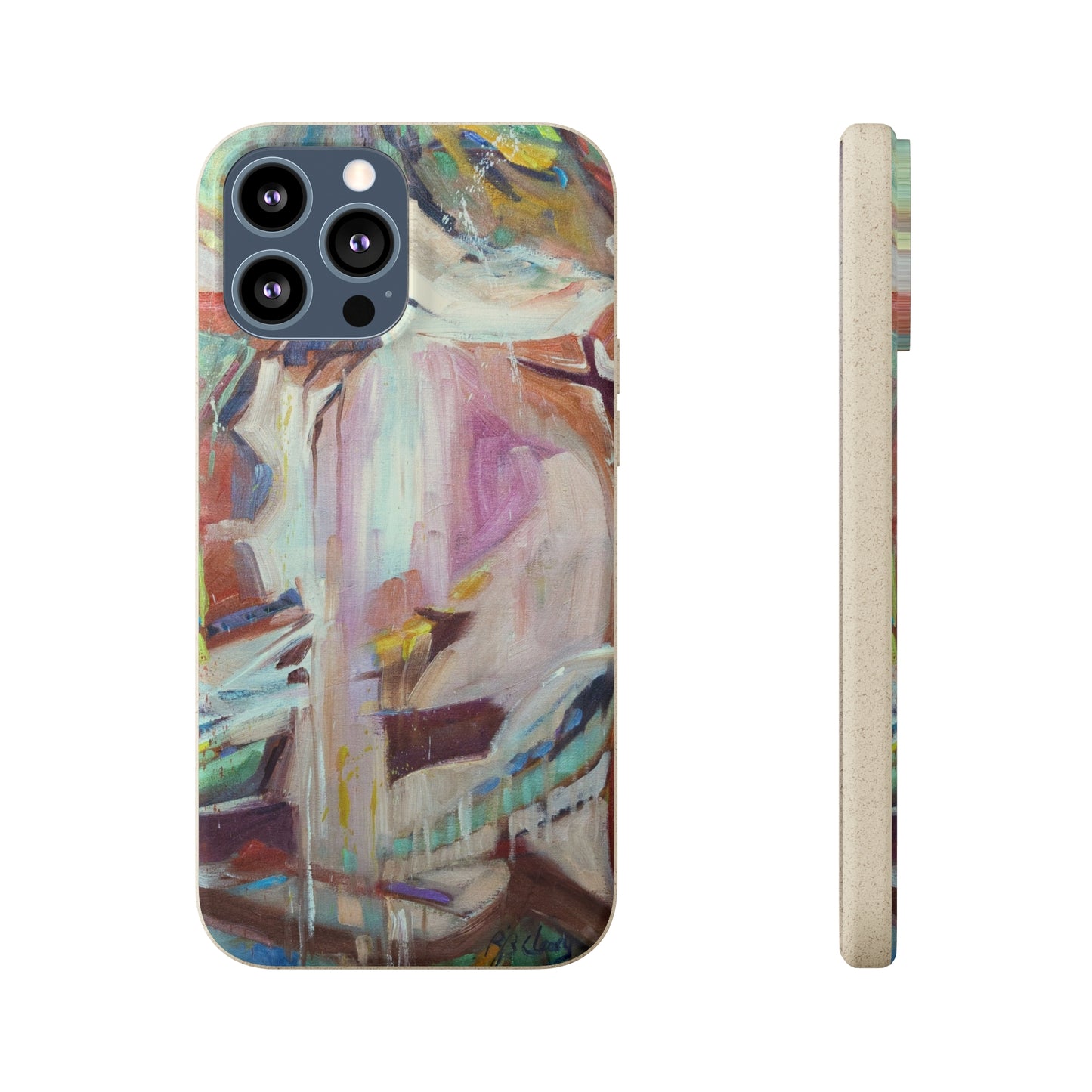 Biodegradable Phone Case with 'All Seasons' Abstract Original Artwork by Barbara Cleary