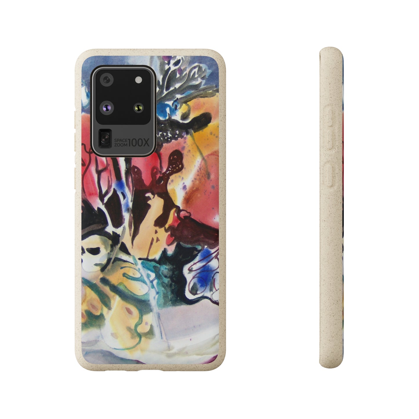 Biodegradable Phone Case with 'Floral Fantasy' Abstract Original Artwork by Barbara Cleary