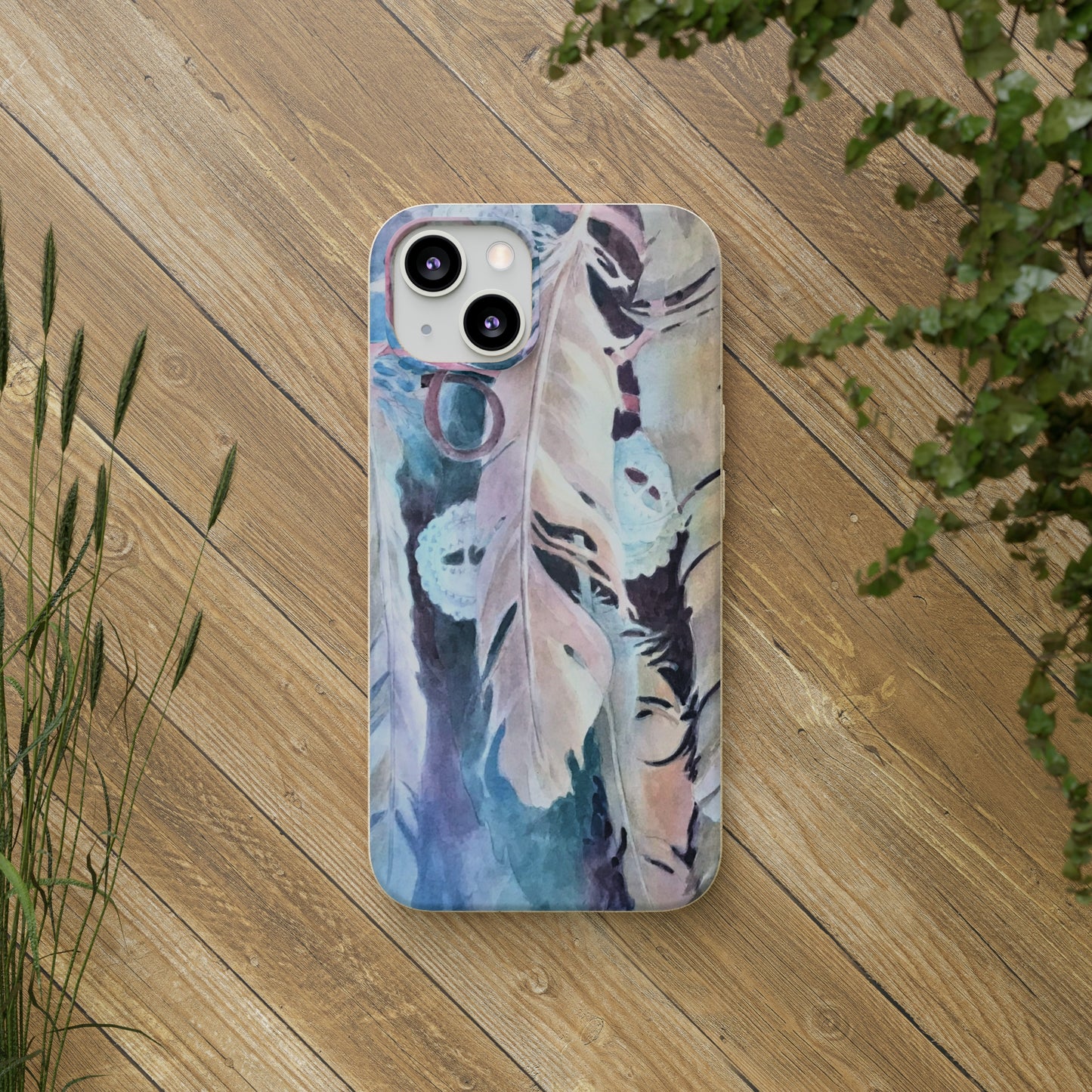 Biodegradable Phone Case with 'Conchos' Watercolor Original Artwork by Barbara Cleary