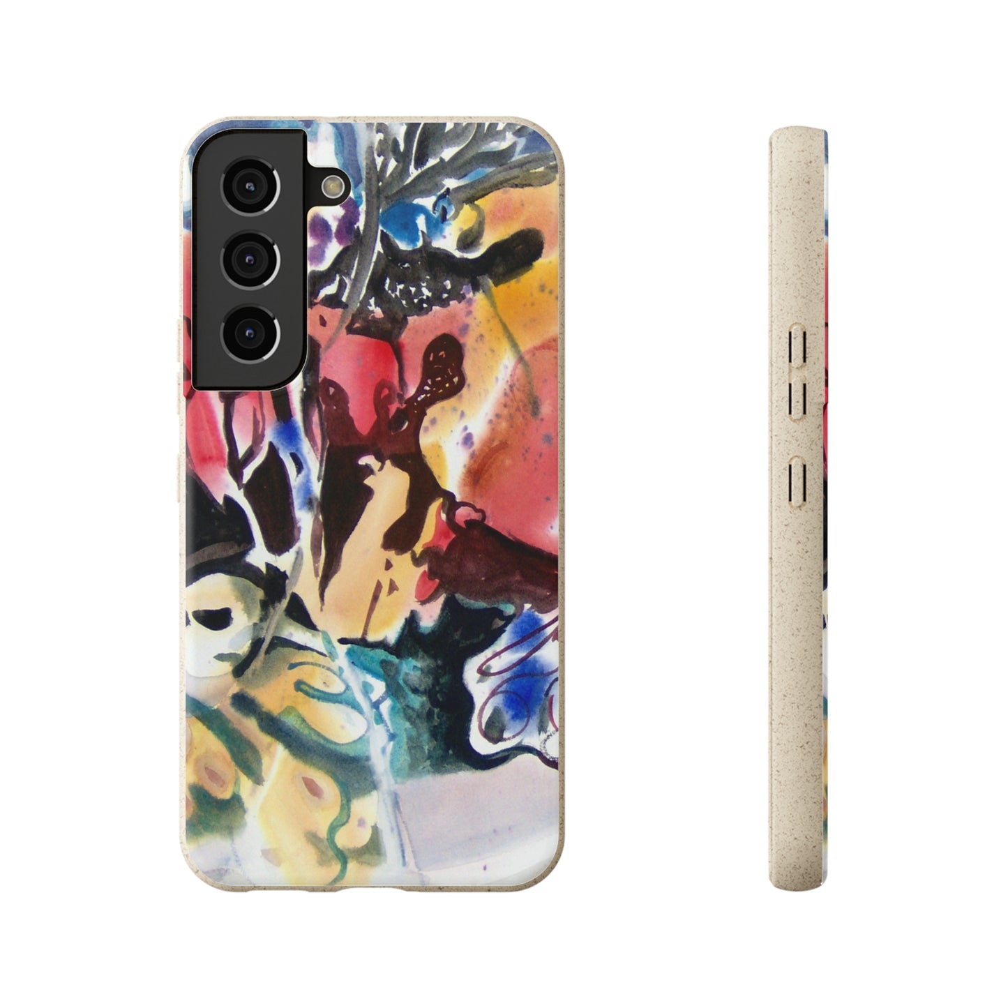 Biodegradable Phone Case with 'Floral Fantasy' Abstract Original Artwork by Barbara Cleary