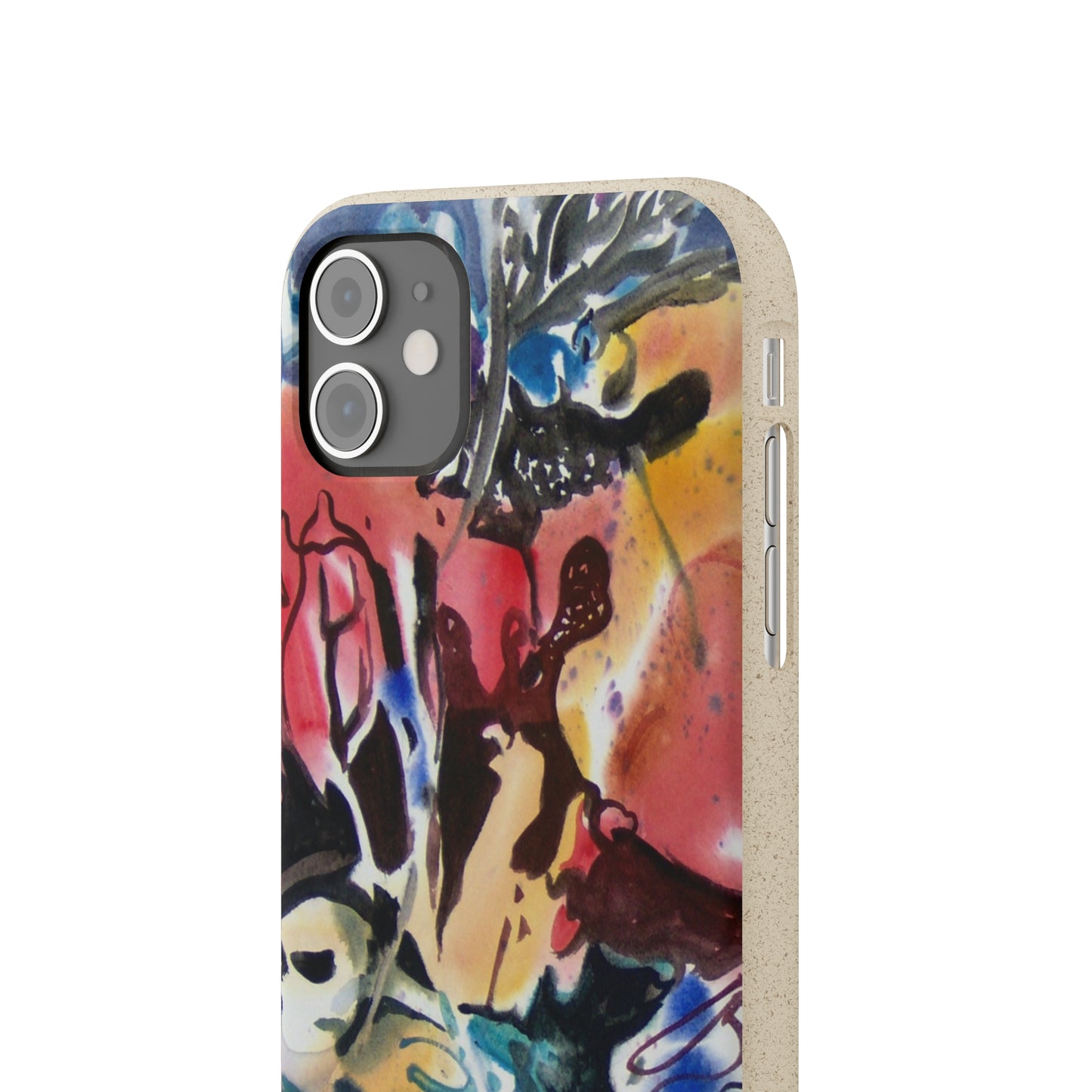 Biodegradable Phone Case with 'Floral Fantasy' Abstract Original Artwork by Barbara Cleary