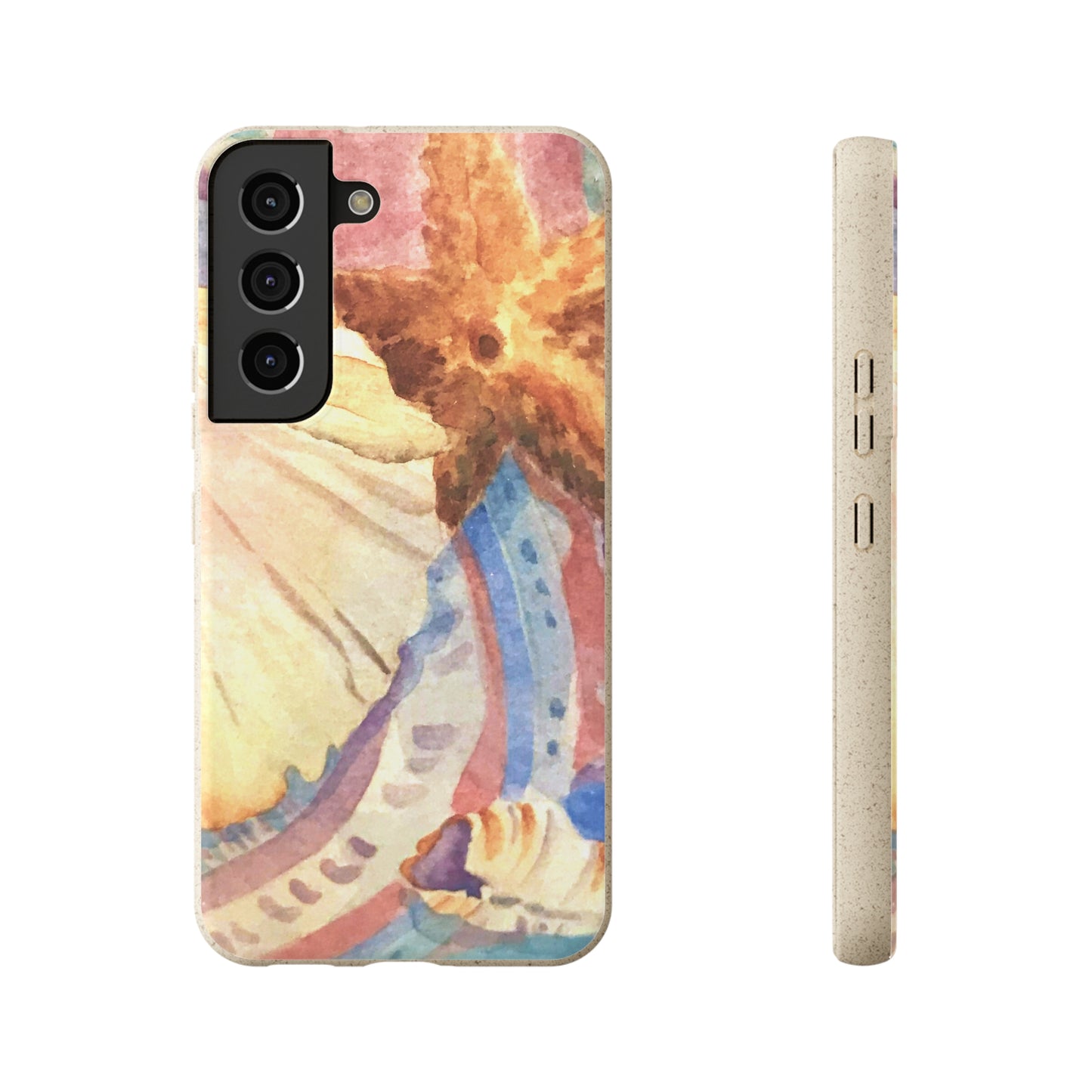 Biodegradable Phone Case with 'Treasures of the Tide' Watercolor Original Artwork by Barbara Cleary