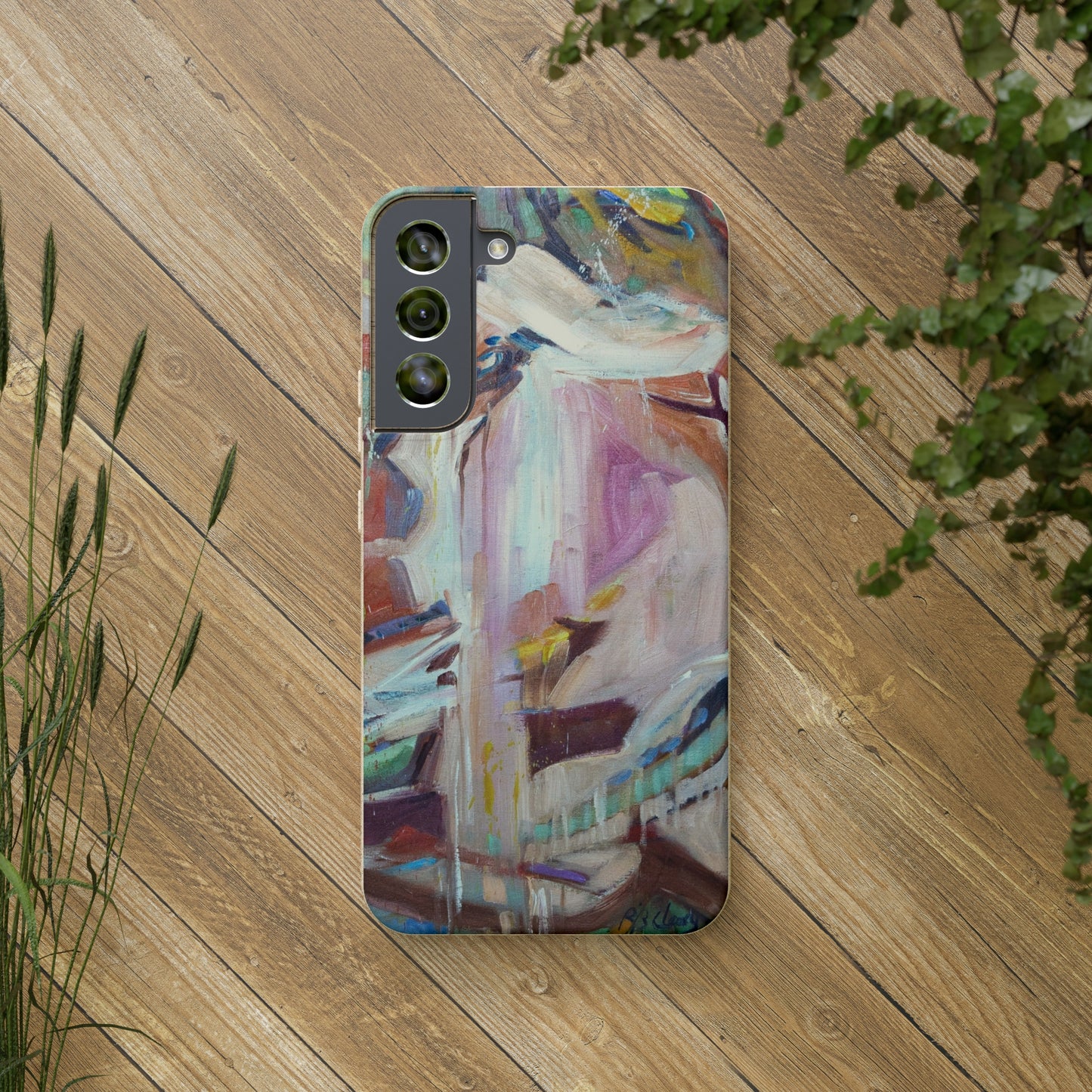 Biodegradable Phone Case with 'All Seasons' Abstract Original Artwork by Barbara Cleary