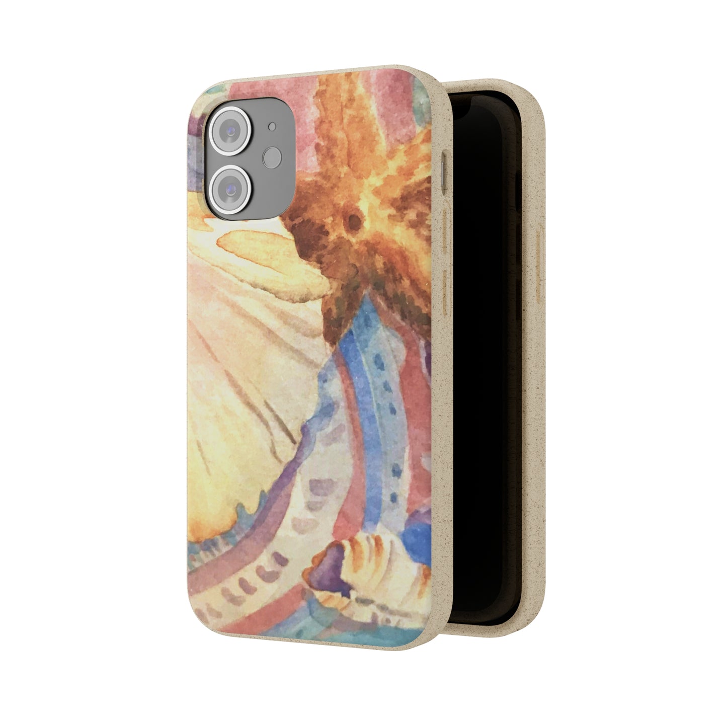 Biodegradable Phone Case with 'Treasures of the Tide' Watercolor Original Artwork by Barbara Cleary