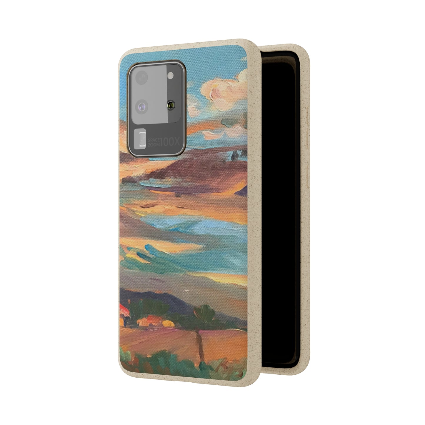 Biodegradable Phone Case with 'Fall Sky' Landscape Original Artwork by Barbara Cleary