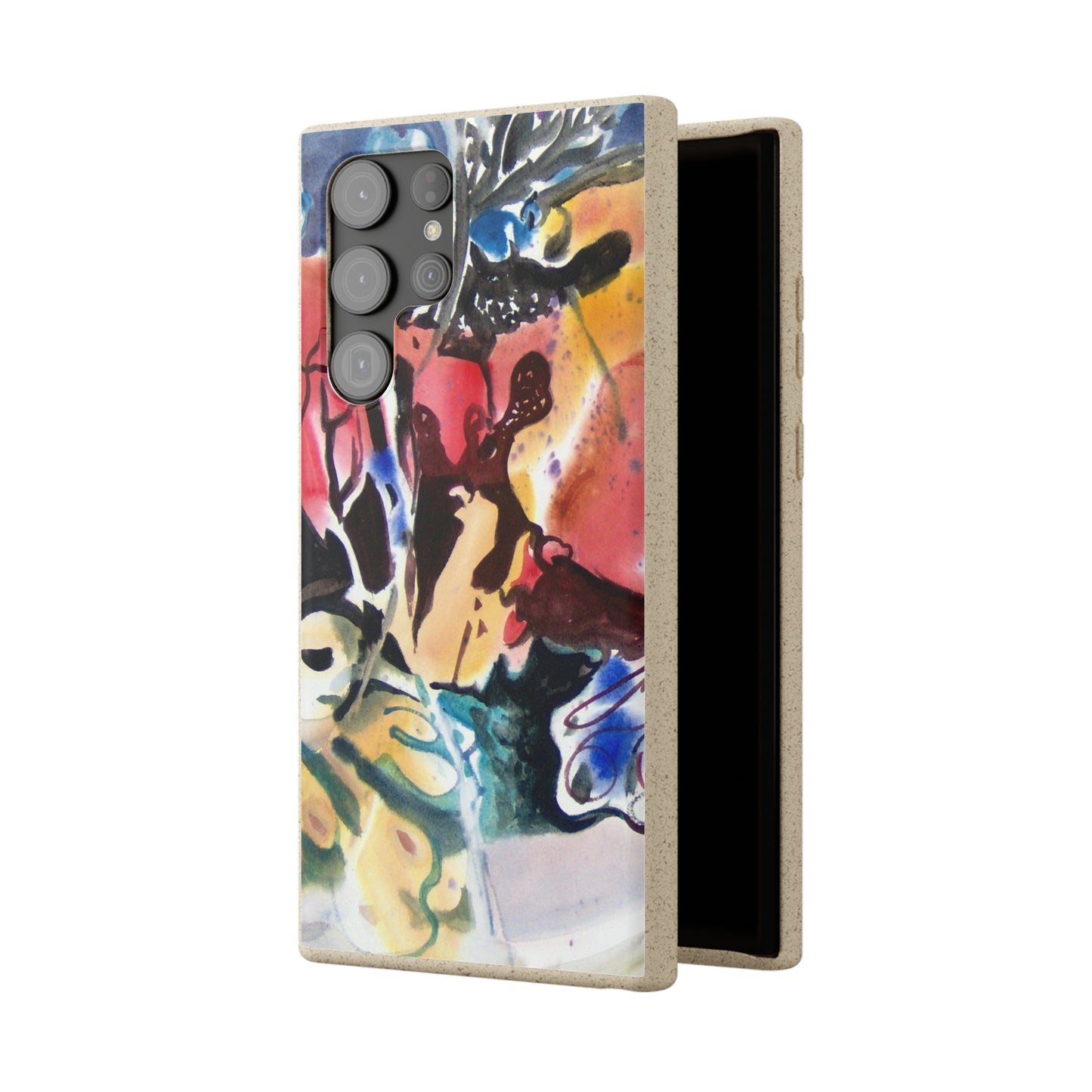 Biodegradable Phone Case with 'Floral Fantasy' Abstract Original Artwork by Barbara Cleary