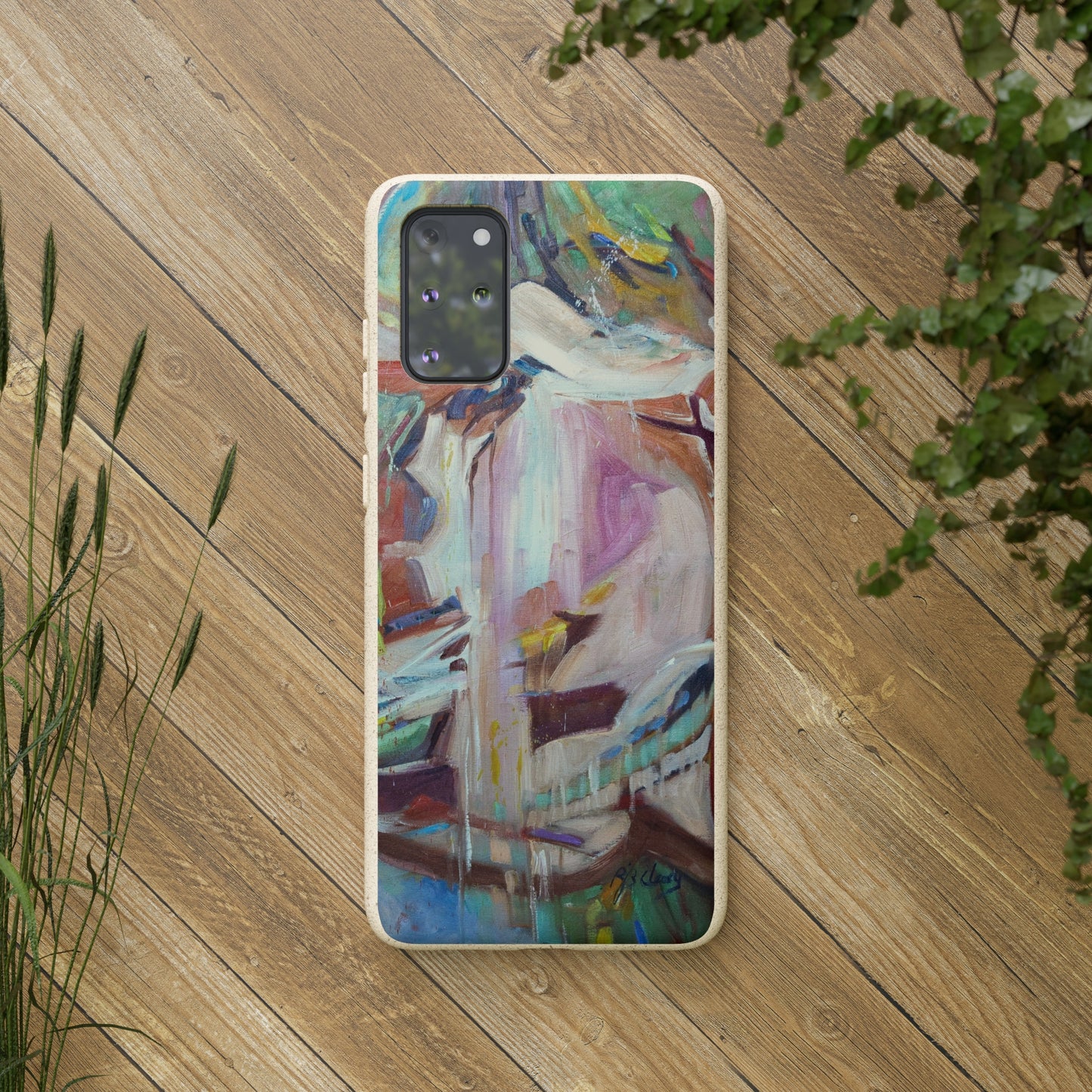 Biodegradable Phone Case with 'All Seasons' Abstract Original Artwork by Barbara Cleary