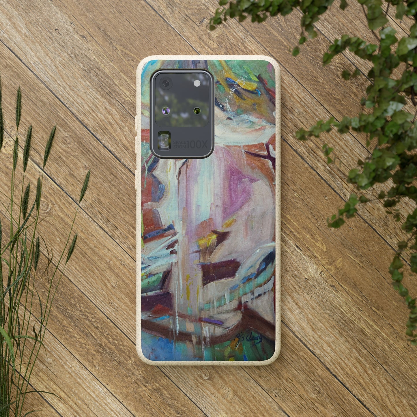 Biodegradable Phone Case with 'All Seasons' Abstract Original Artwork by Barbara Cleary