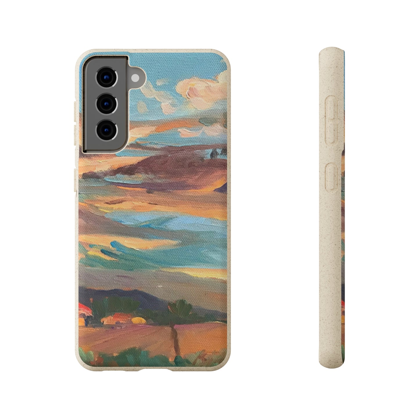 Biodegradable Phone Case with 'Fall Sky' Landscape Original Artwork by Barbara Cleary