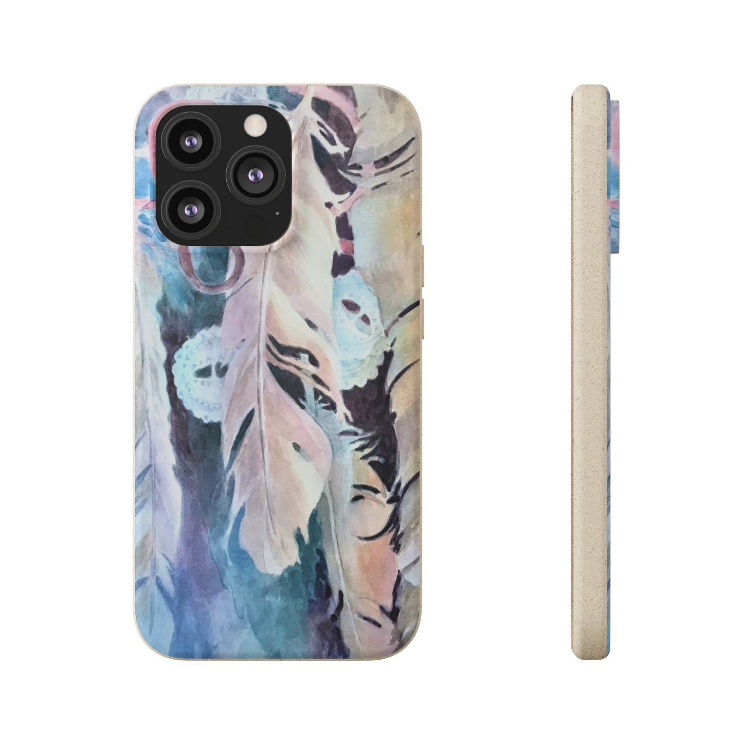 Biodegradable Phone Case with 'Conchos' Watercolor Original Artwork by Barbara Cleary