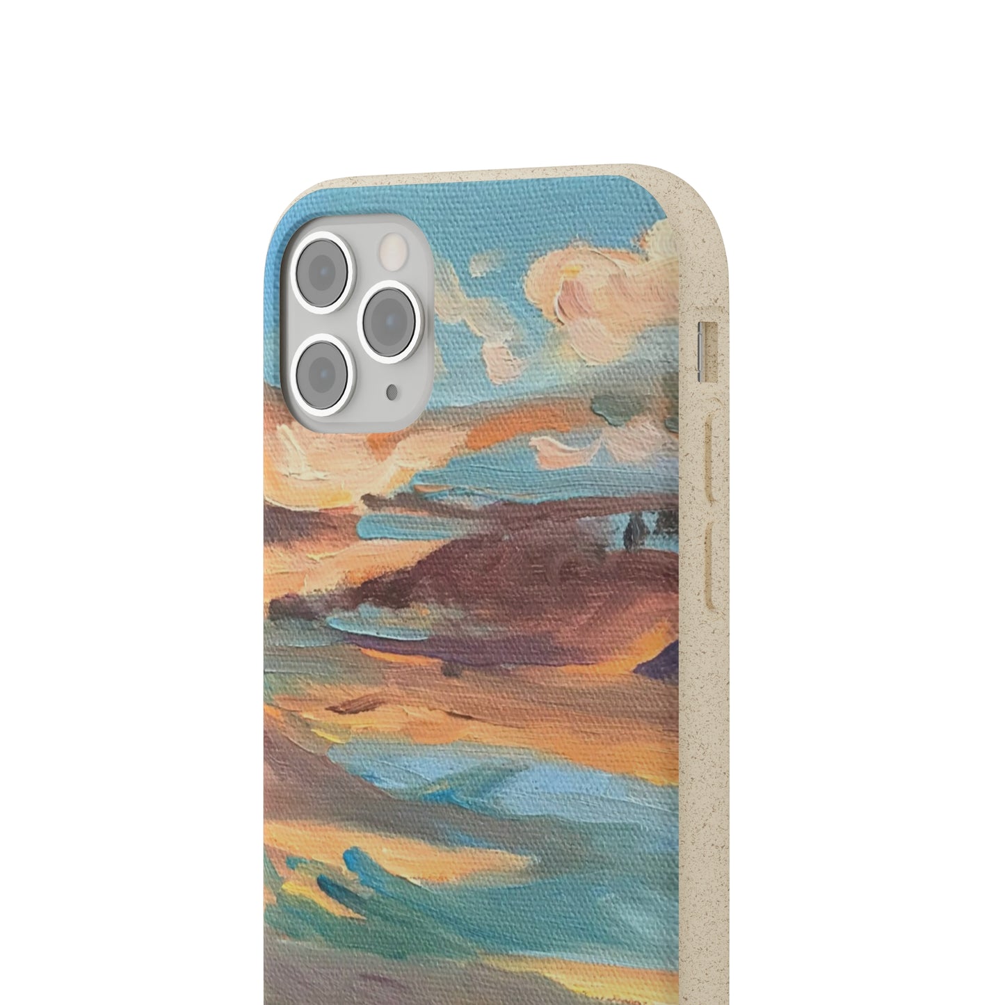 Biodegradable Phone Case with 'Fall Sky' Landscape Original Artwork by Barbara Cleary