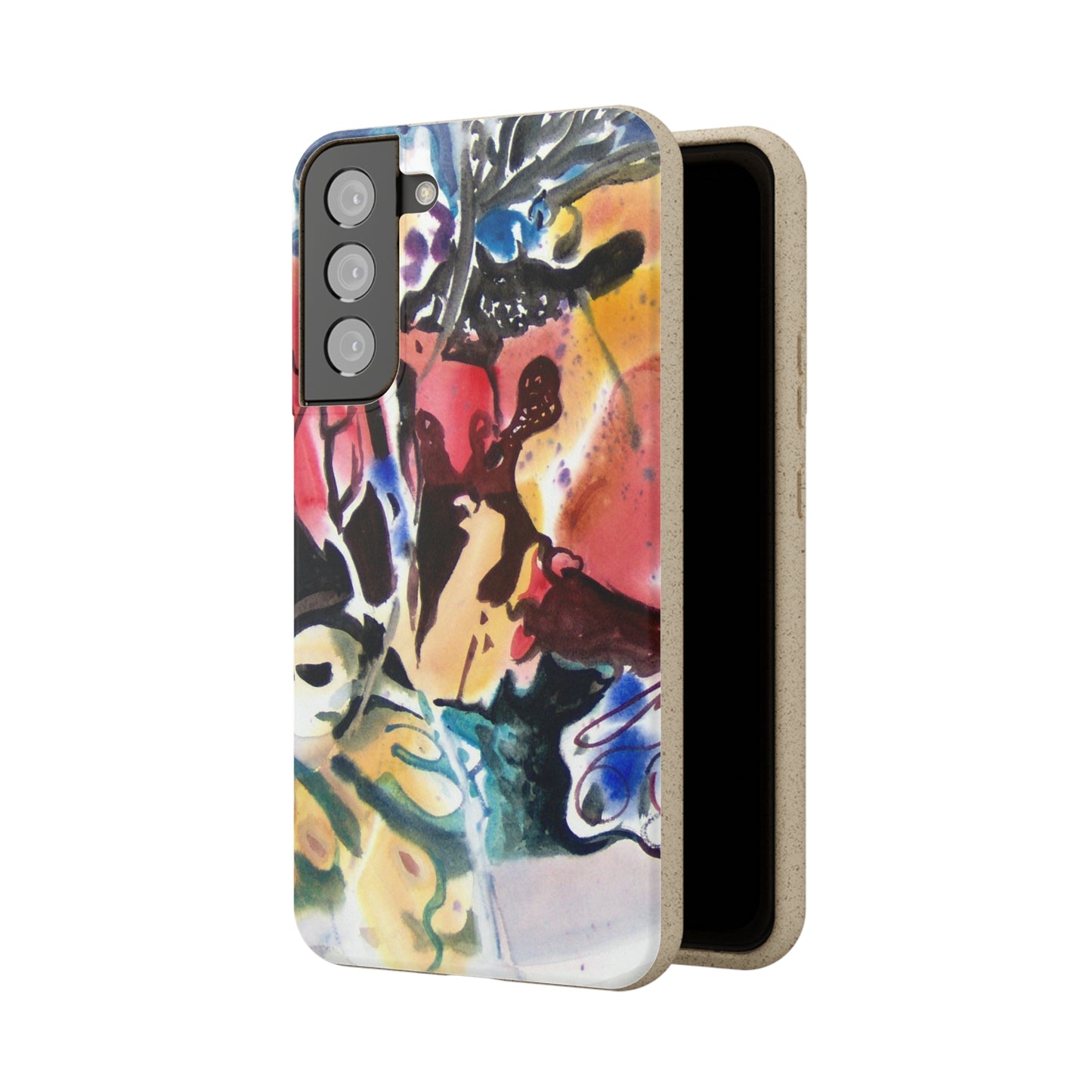 Biodegradable Phone Case with 'Floral Fantasy' Abstract Original Artwork by Barbara Cleary