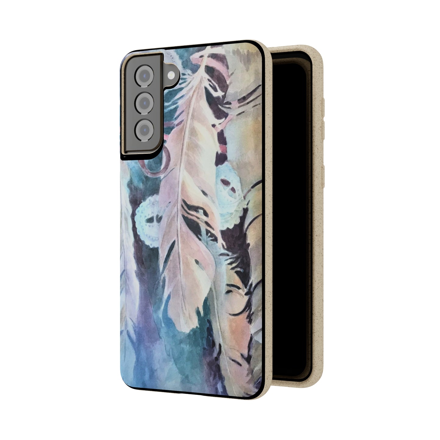 Biodegradable Phone Case with 'Conchos' Watercolor Original Artwork by Barbara Cleary