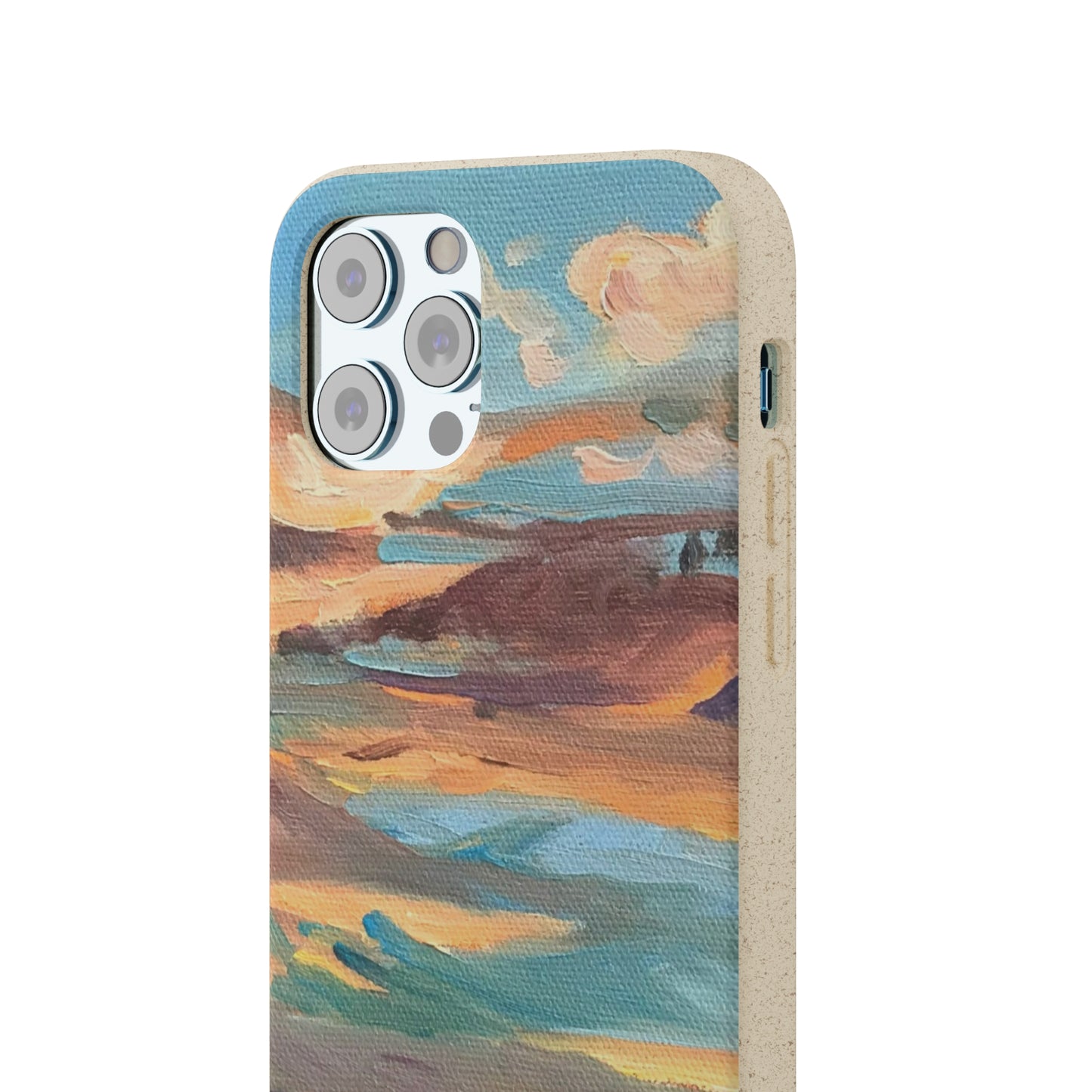 Biodegradable Phone Case with 'Fall Sky' Landscape Original Artwork by Barbara Cleary