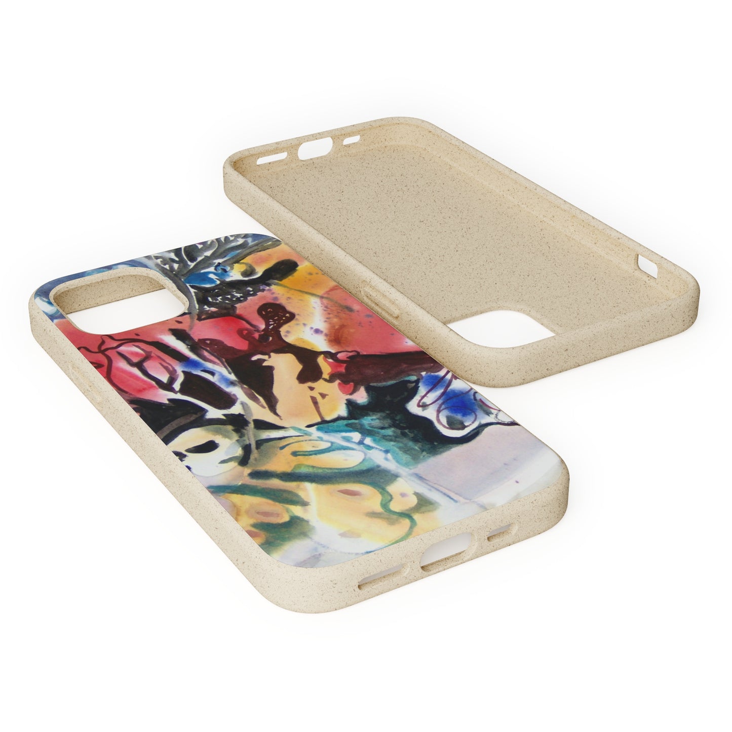 Biodegradable Phone Case with 'Floral Fantasy' Abstract Original Artwork by Barbara Cleary