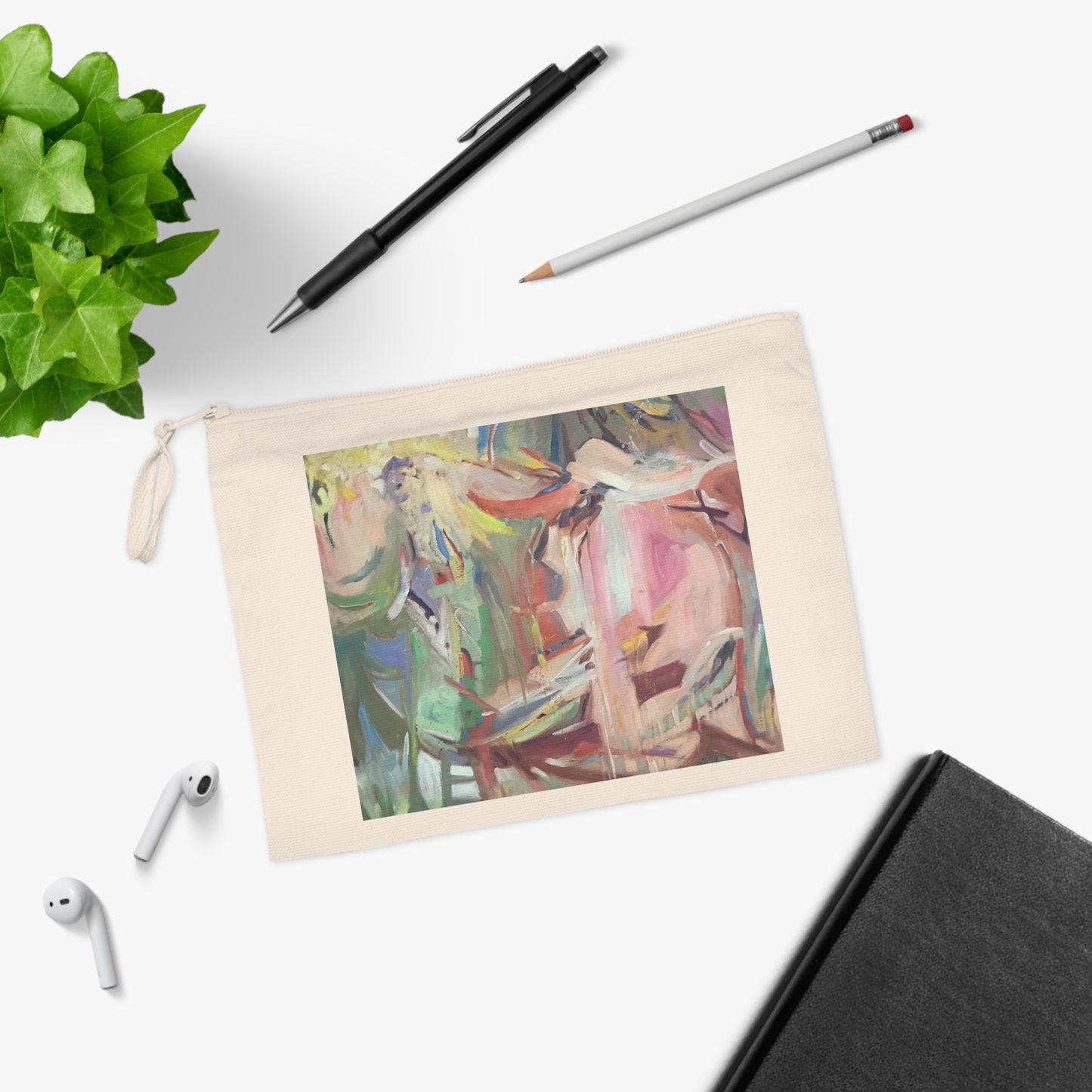 Eco-Friendly Pencil Case with 'All Seasons' I Original Artwork by American Artist Barbara Cleary | Barbara Cleary Designs