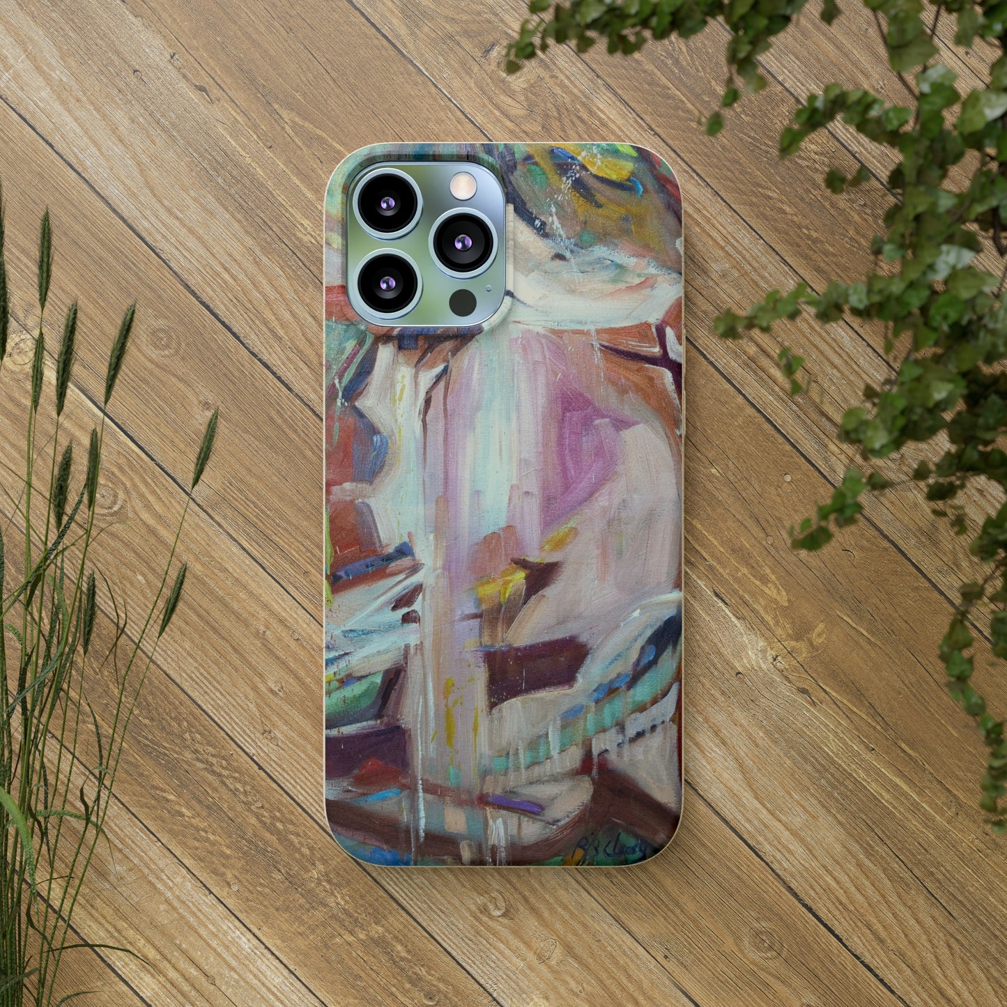 Biodegradable Phone Case with 'All Seasons' Abstract Original Artwork by Barbara Cleary