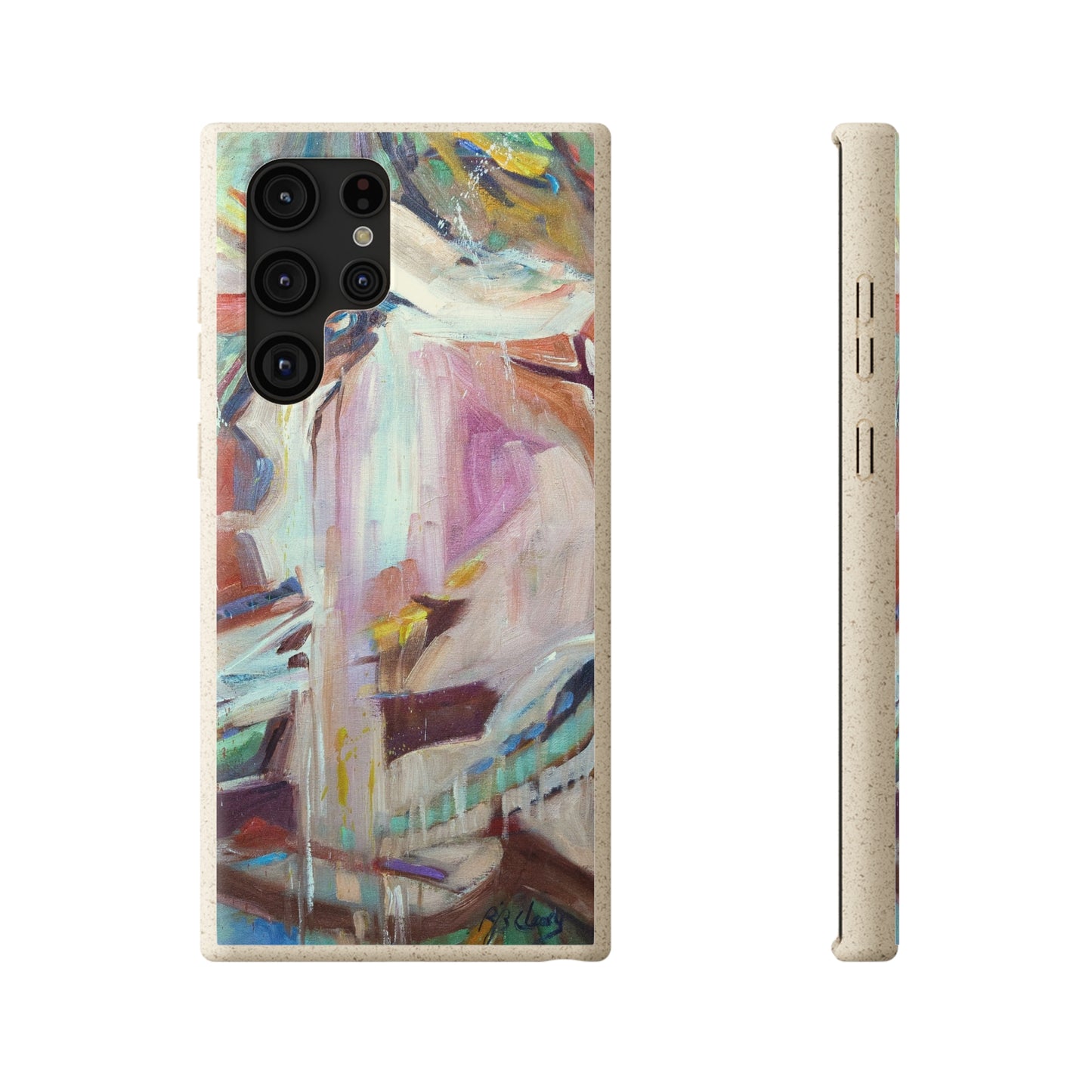 Biodegradable Phone Case with 'All Seasons' Abstract Original Artwork by Barbara Cleary