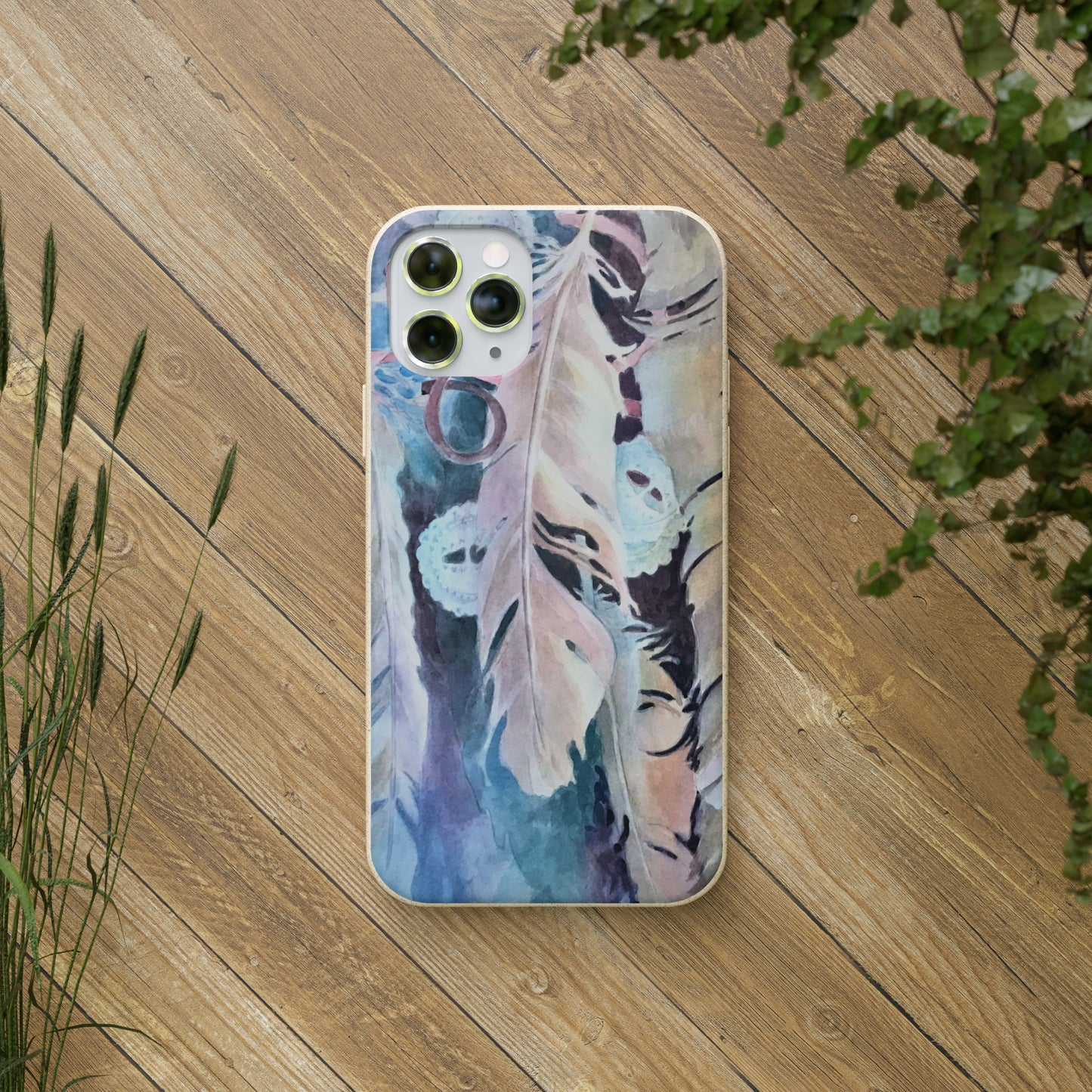 Biodegradable Phone Case with 'Conchos' Watercolor Original Artwork by Barbara Cleary