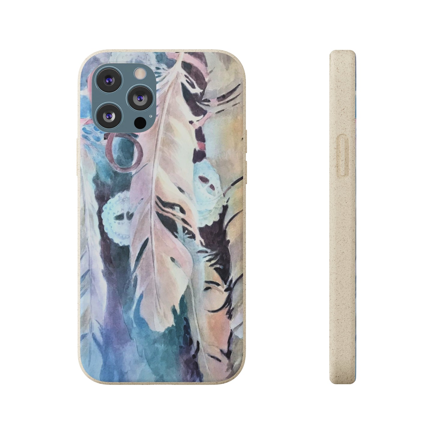 Biodegradable Phone Case with 'Conchos' Watercolor Original Artwork by Barbara Cleary