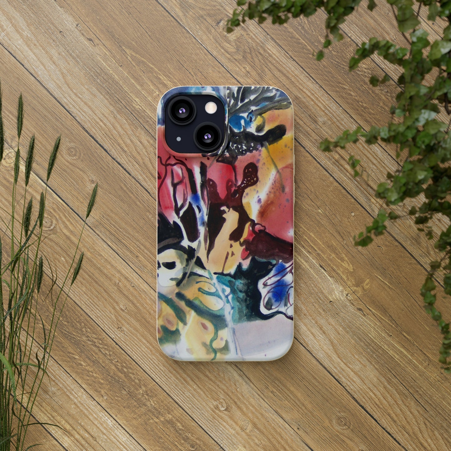 Biodegradable Phone Case with 'Floral Fantasy' Abstract Original Artwork by Barbara Cleary