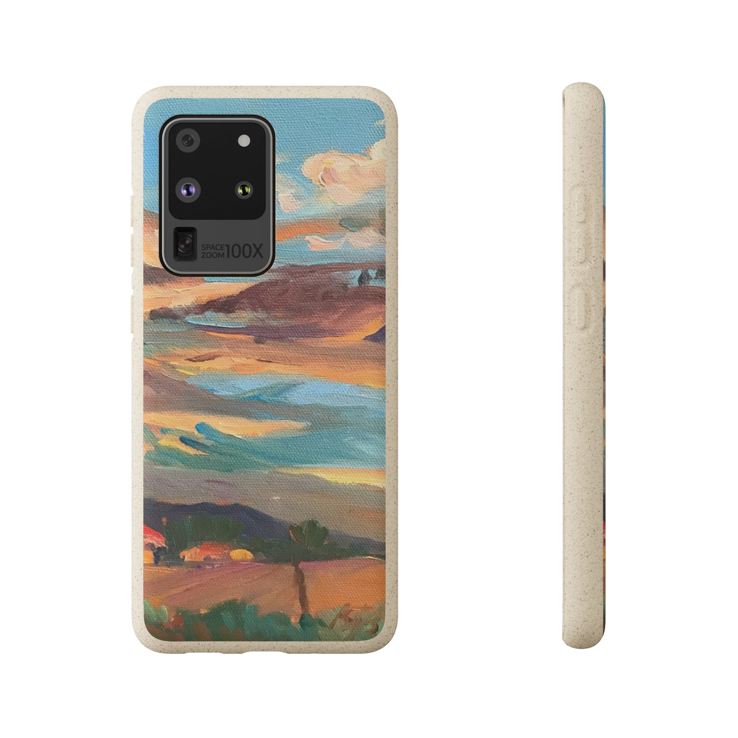 Biodegradable Phone Case with 'Fall Sky' Landscape Original Artwork by Barbara Cleary