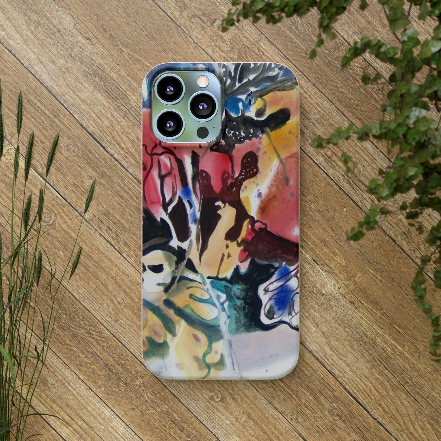 Biodegradable Phone Case with 'Floral Fantasy' Abstract Original Artwork by Barbara Cleary