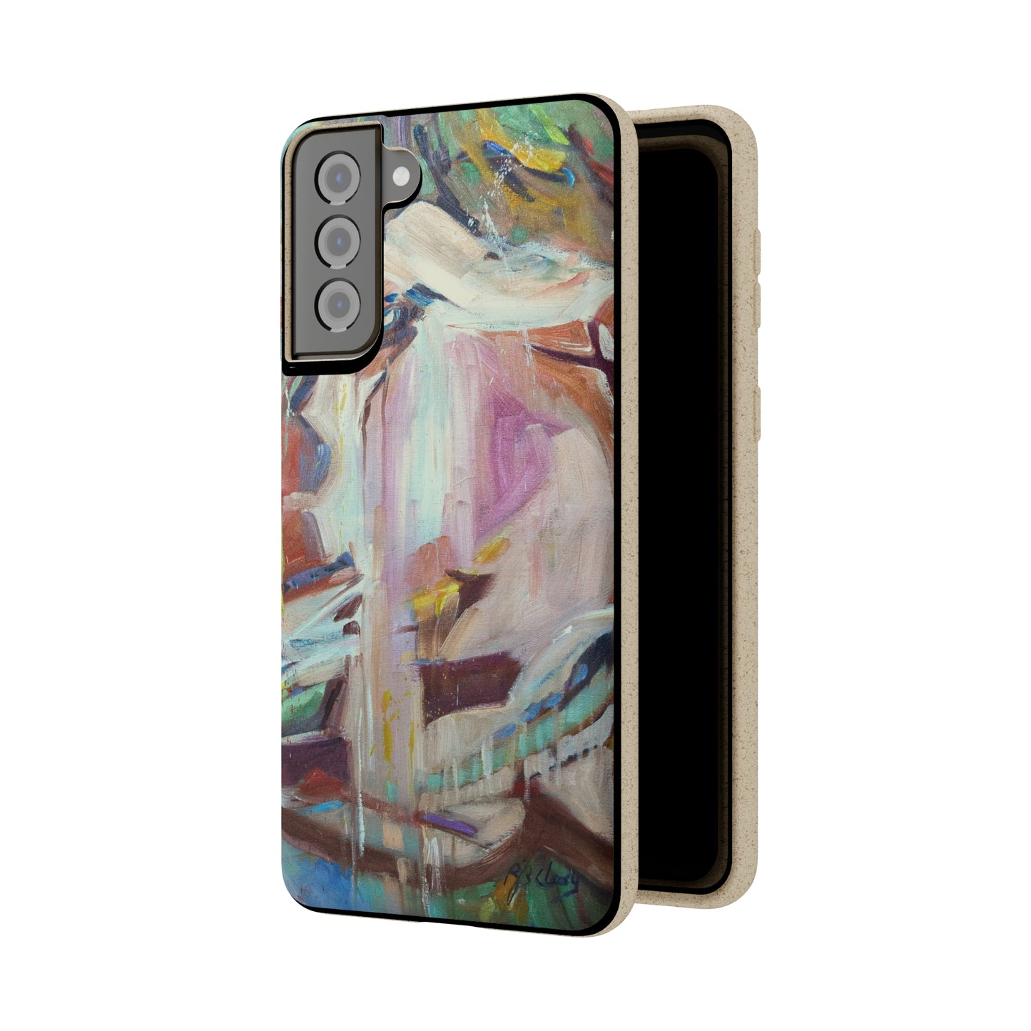 Biodegradable Phone Case with 'All Seasons' Abstract Original Artwork by Barbara Cleary