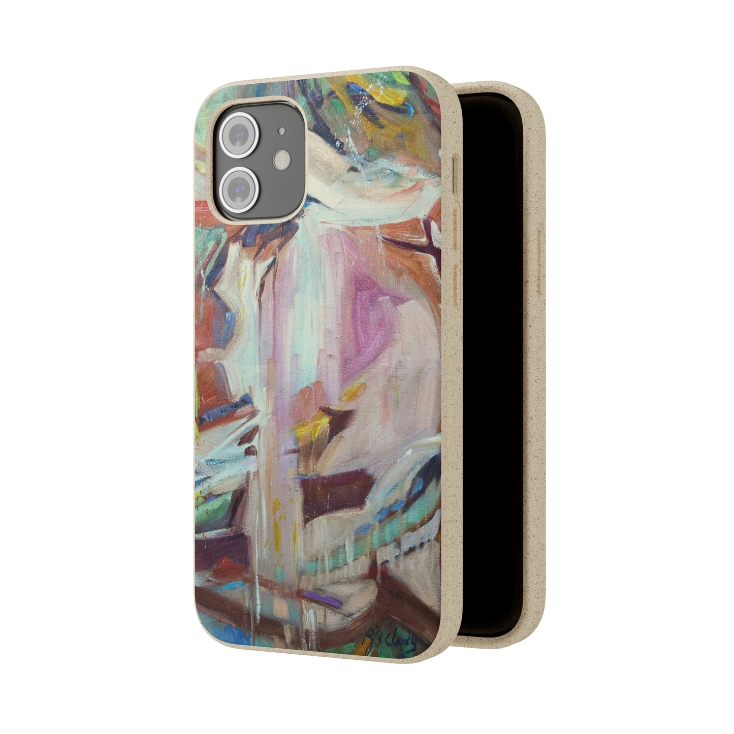 Biodegradable Phone Case with 'All Seasons' Abstract Original Artwork by Barbara Cleary